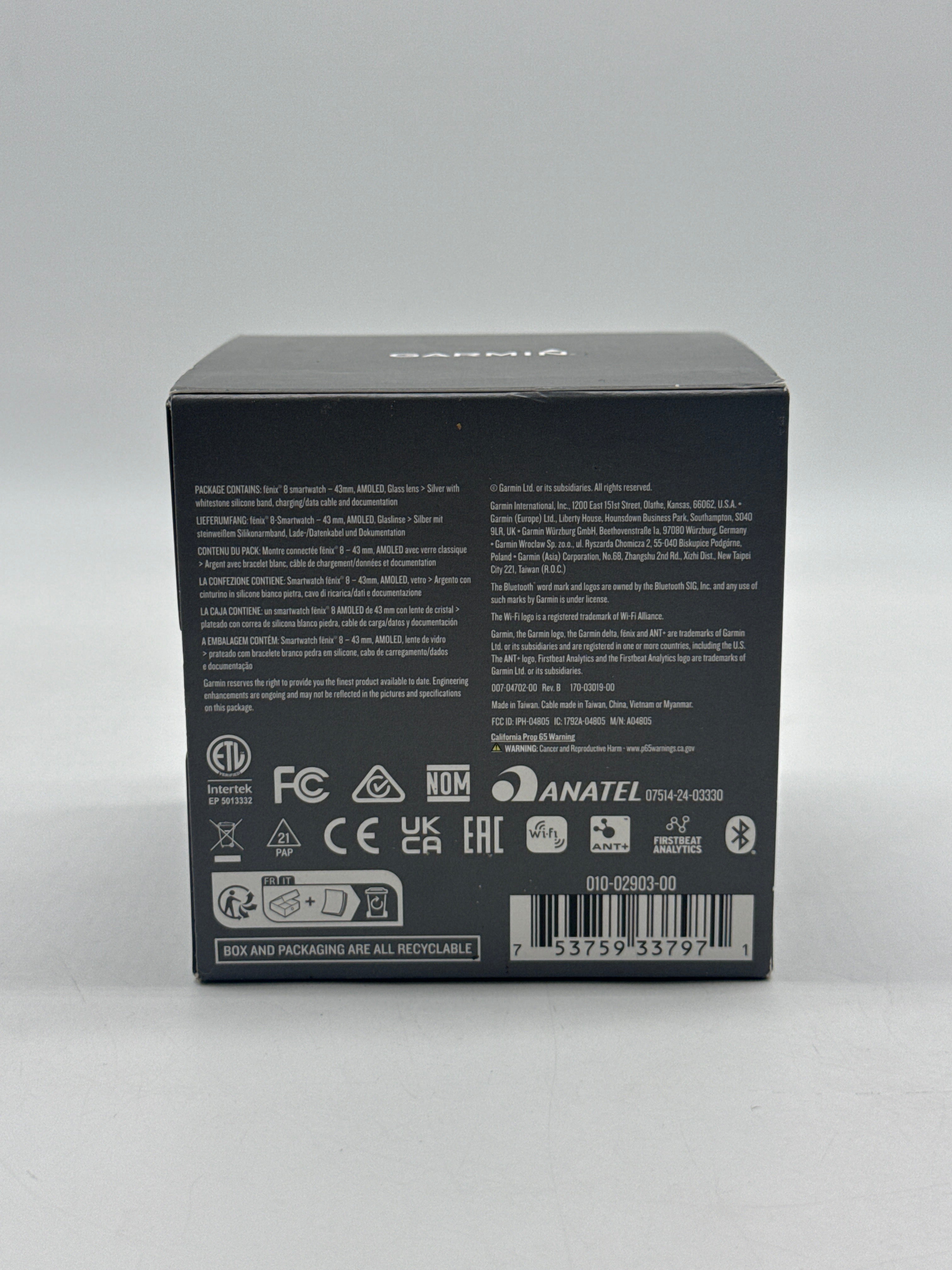 Garmin Fenix 8 AMOLED 43mm GPS White - New