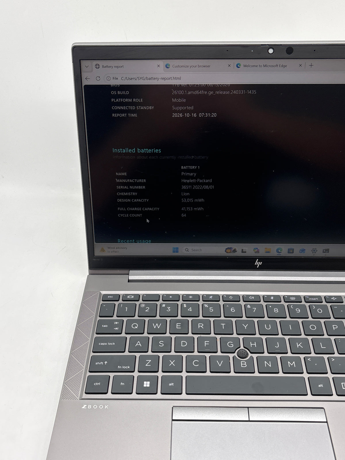 HP ZBook Firefly 14 G8 Core i5-1145G7 16GB RAM 512GB SSD  - READ