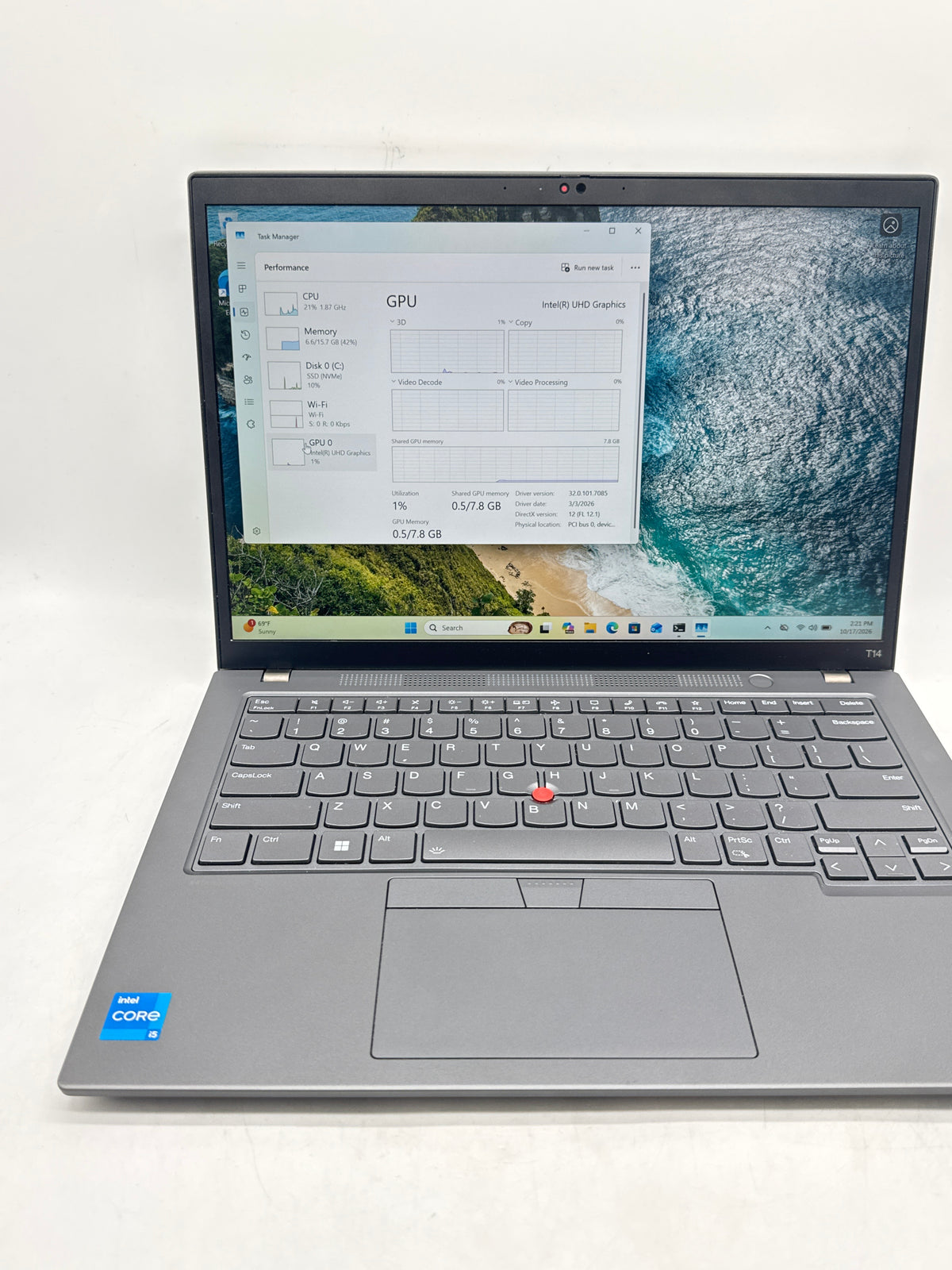 Lenovo ThinkPad T14 Gen 4 i5-1335U 16GB RAM 512GB SSD 14in Touch - Used