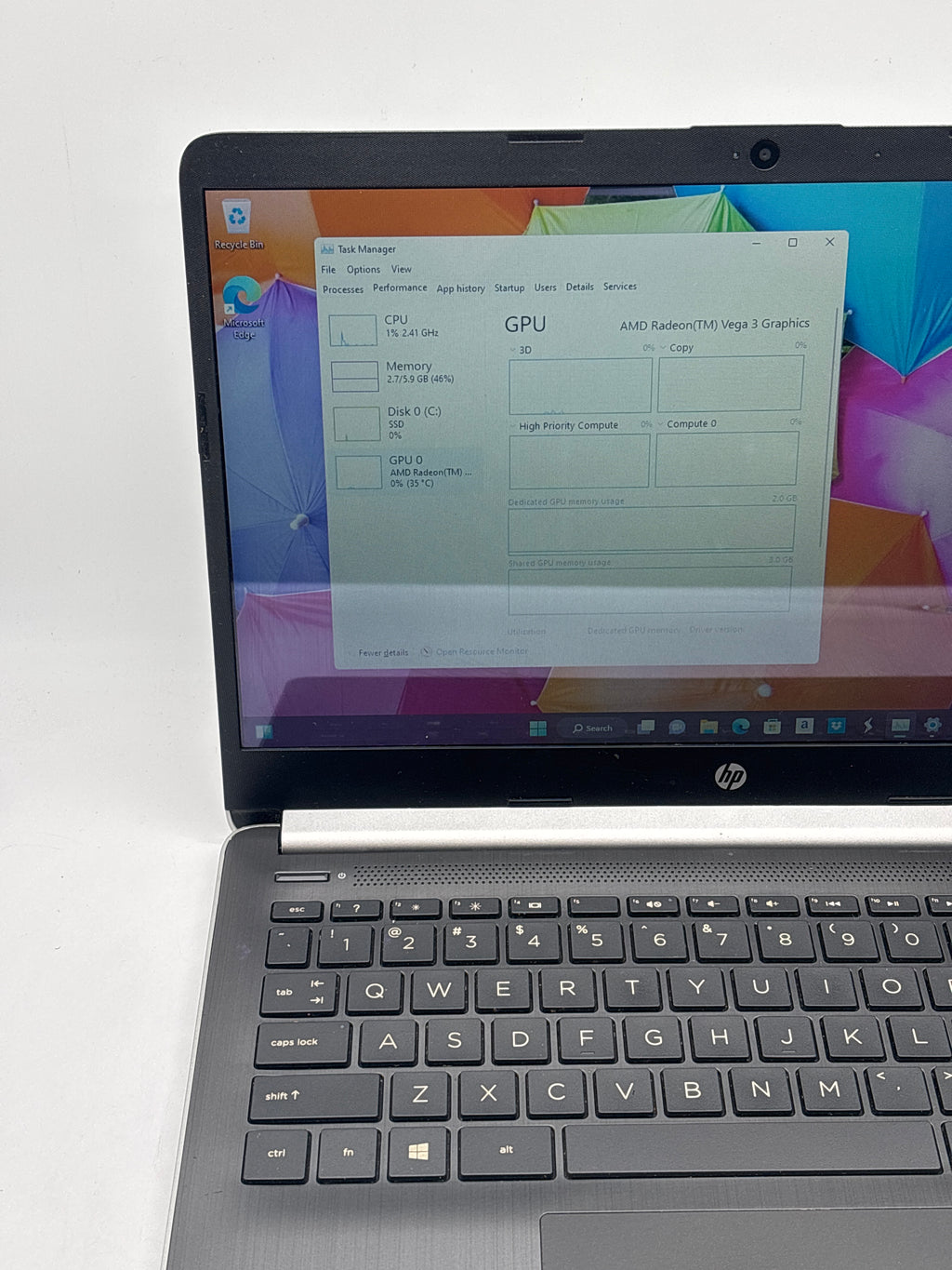 HP 14-dk0736ms AMD Ryzen 3 3200U 8GB RAM 256GB SSD - For Parts (Read DESC)
