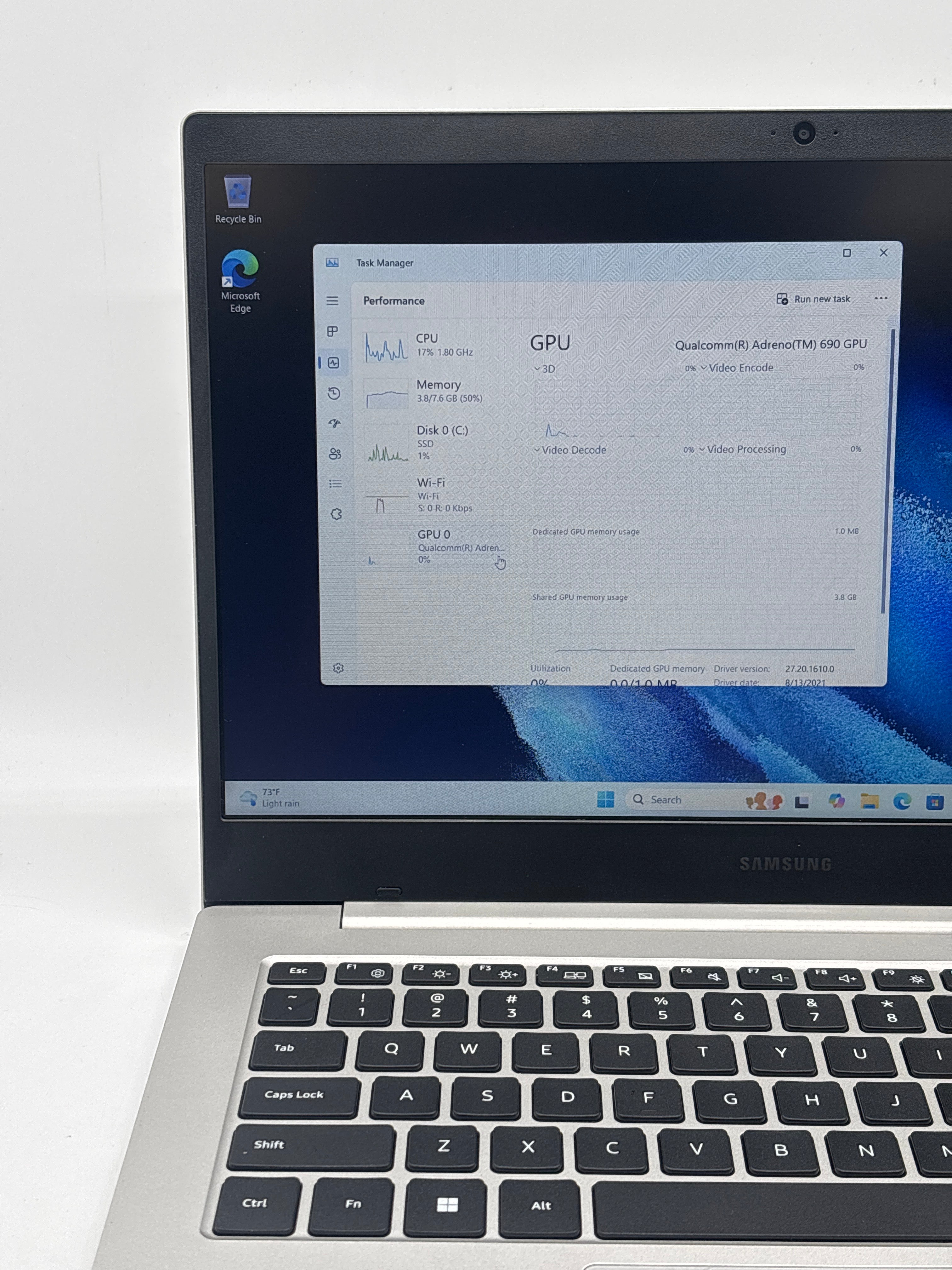 Samsung Galaxy Book Go 5G NP545XLA Snapdragon 8cx Gen 2 8GB RAM 256GB SSD