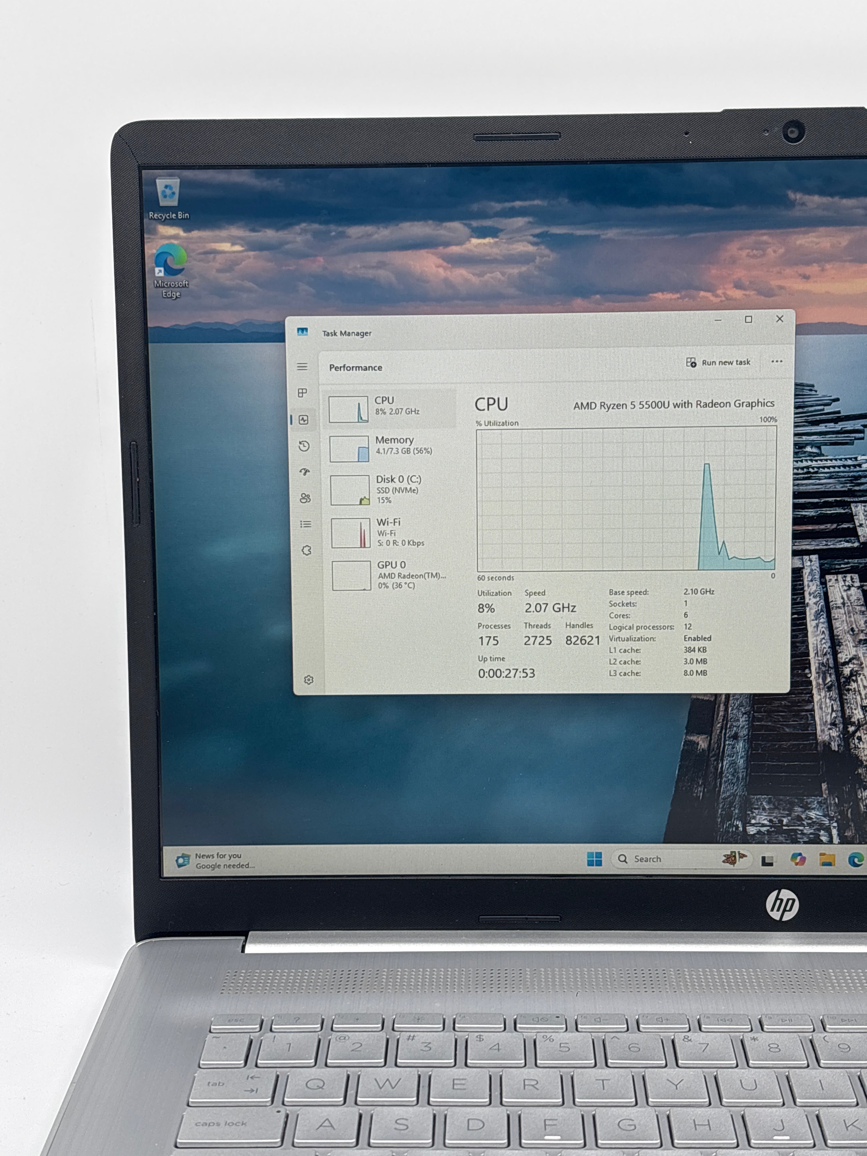HP 17-CP0700DX AMD Ryzen 5 5500U 8GB RAM 512GB SSD