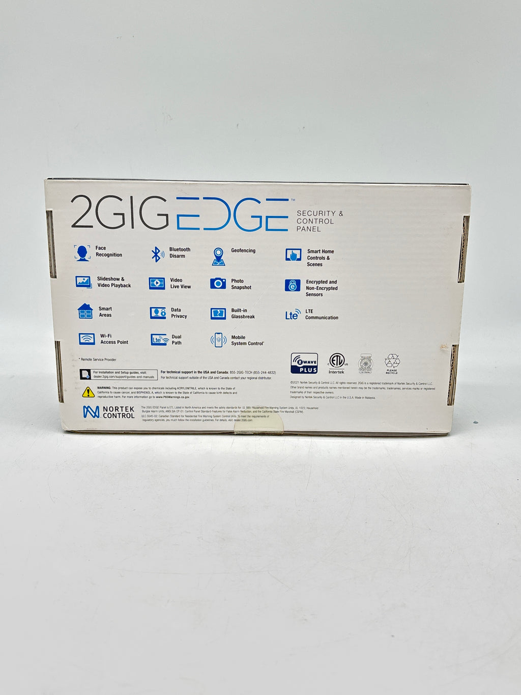 2GIG EDGE Security & Automation Control Panel 7" Touchscreen Z-Wave Built-In Camera