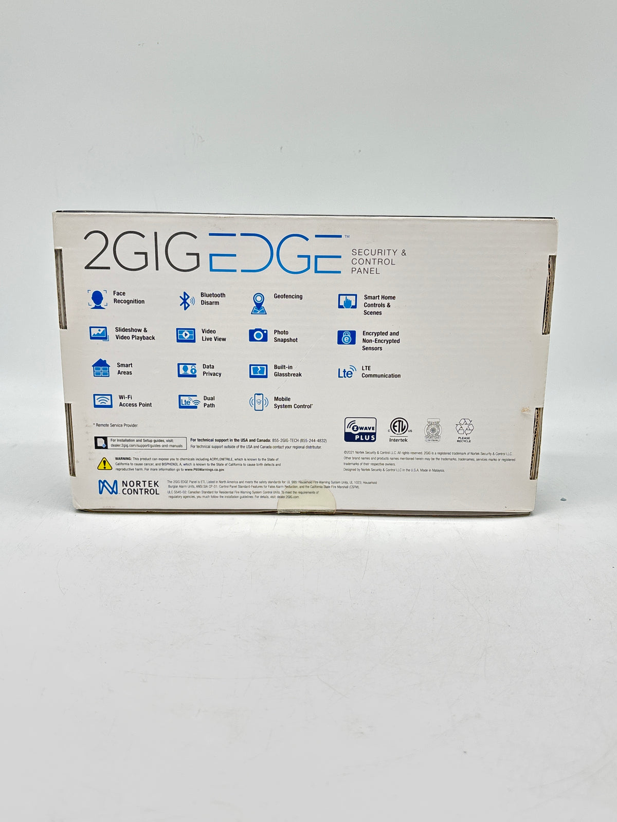 2GIG EDGE Security & Automation Control Panel 7" Touchscreen Z-Wave Built-In Camera