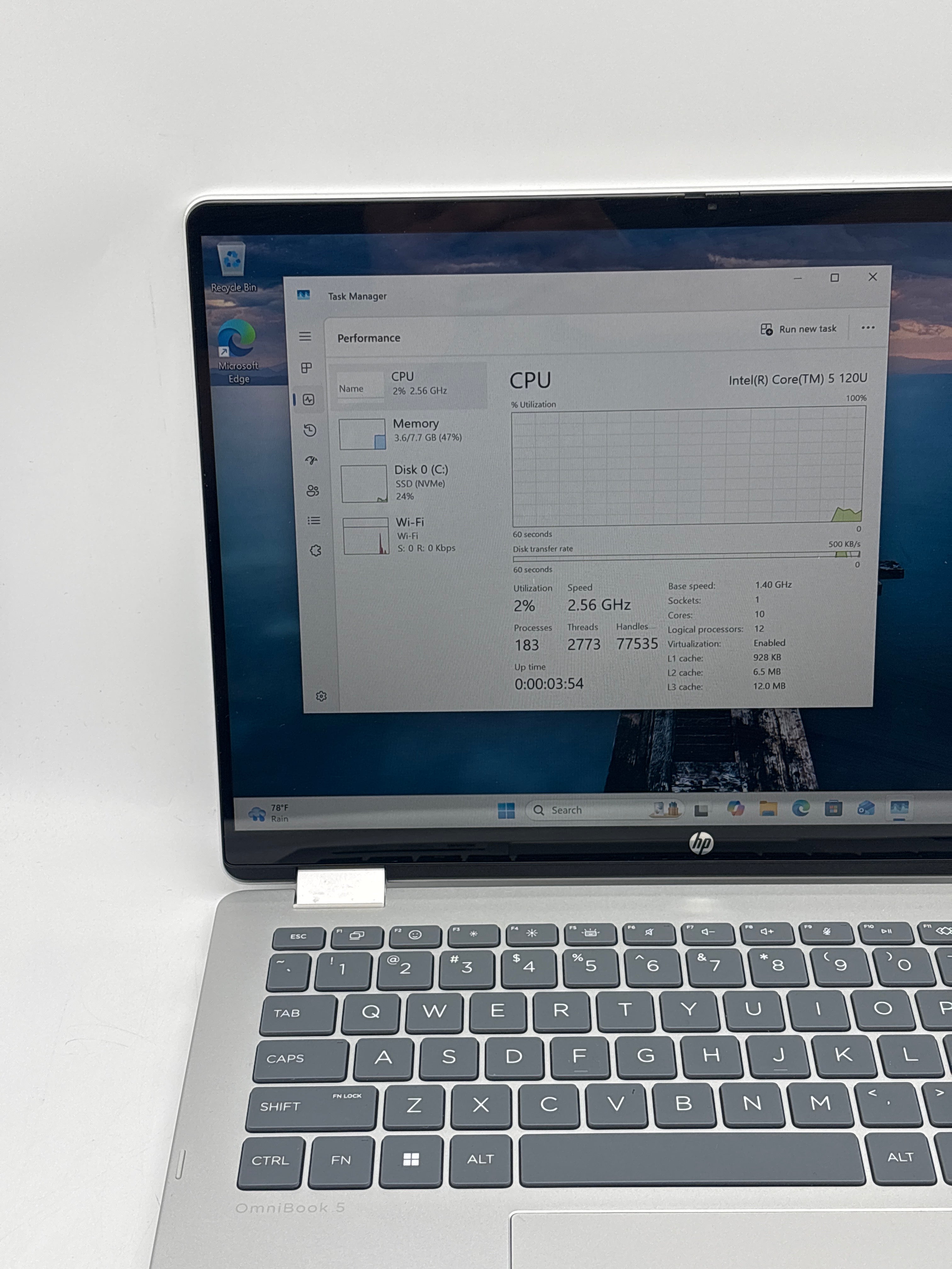HP OmniBook 5 Flip 14-fp0013dx 2-in-1 Core 5 120U 8GB RAM 512GB SSD Used