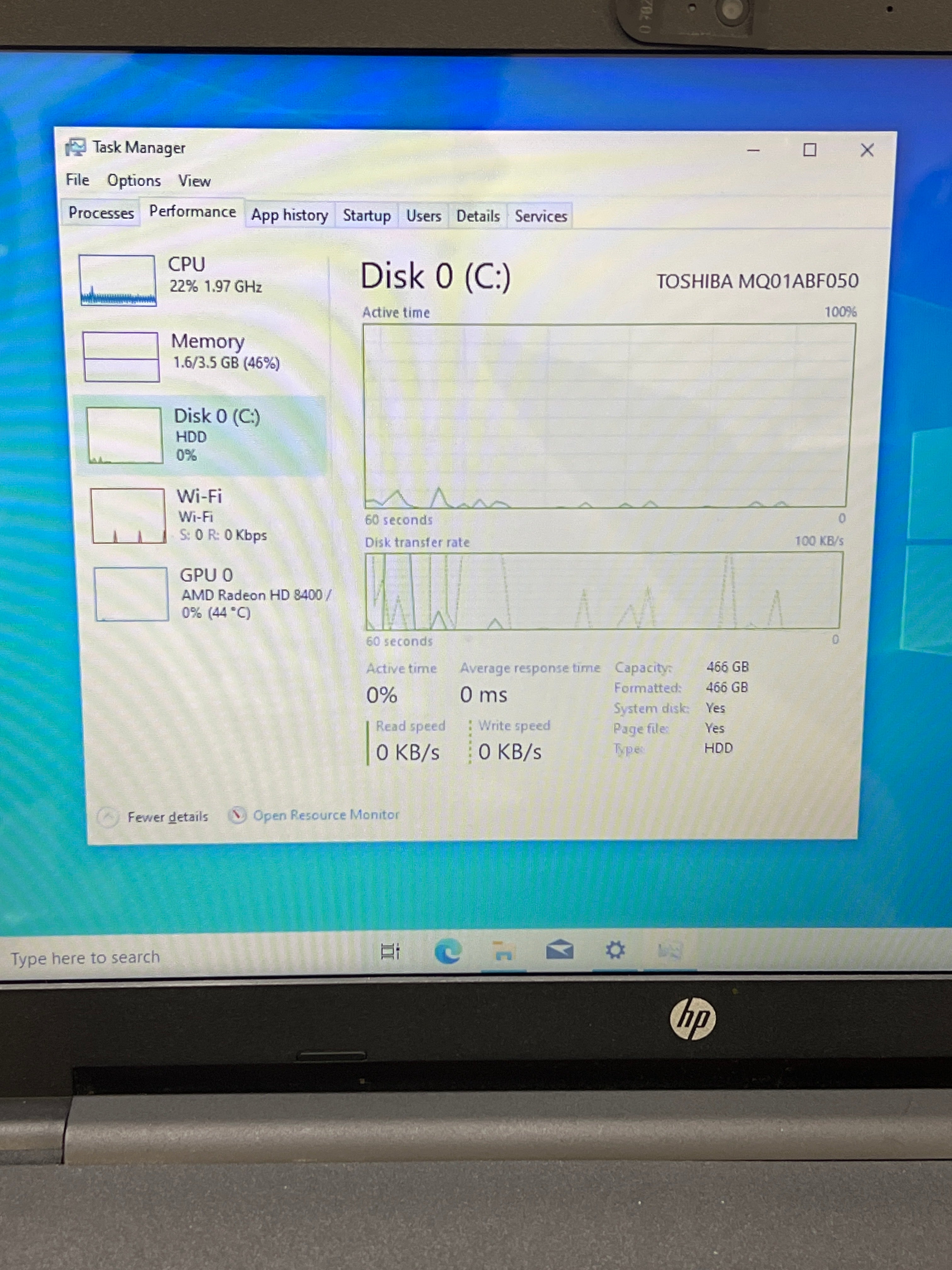 HP 15-af131dx AMD A6-5200 4GB RAM 500GB HDD - For Parts (Bad Battery)