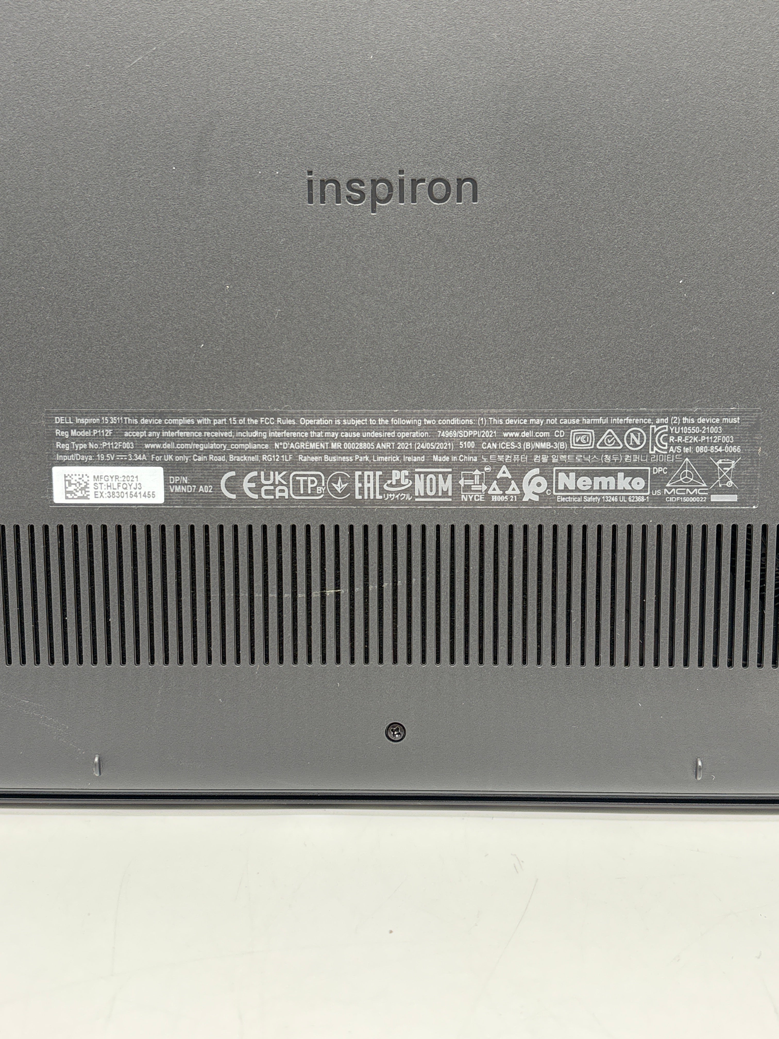 Dell Inspiron 15 3511 i5-1035G1 16GB RAM 512GB SSD