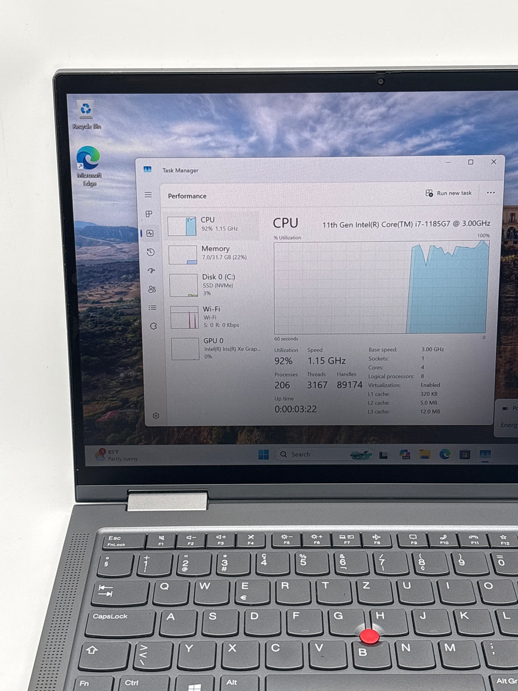 Lenovo ThinkPad X1 Yoga Gen 6 i7-1185G7 32GB RAM 512GB SSD - For Parts (Read DESC)