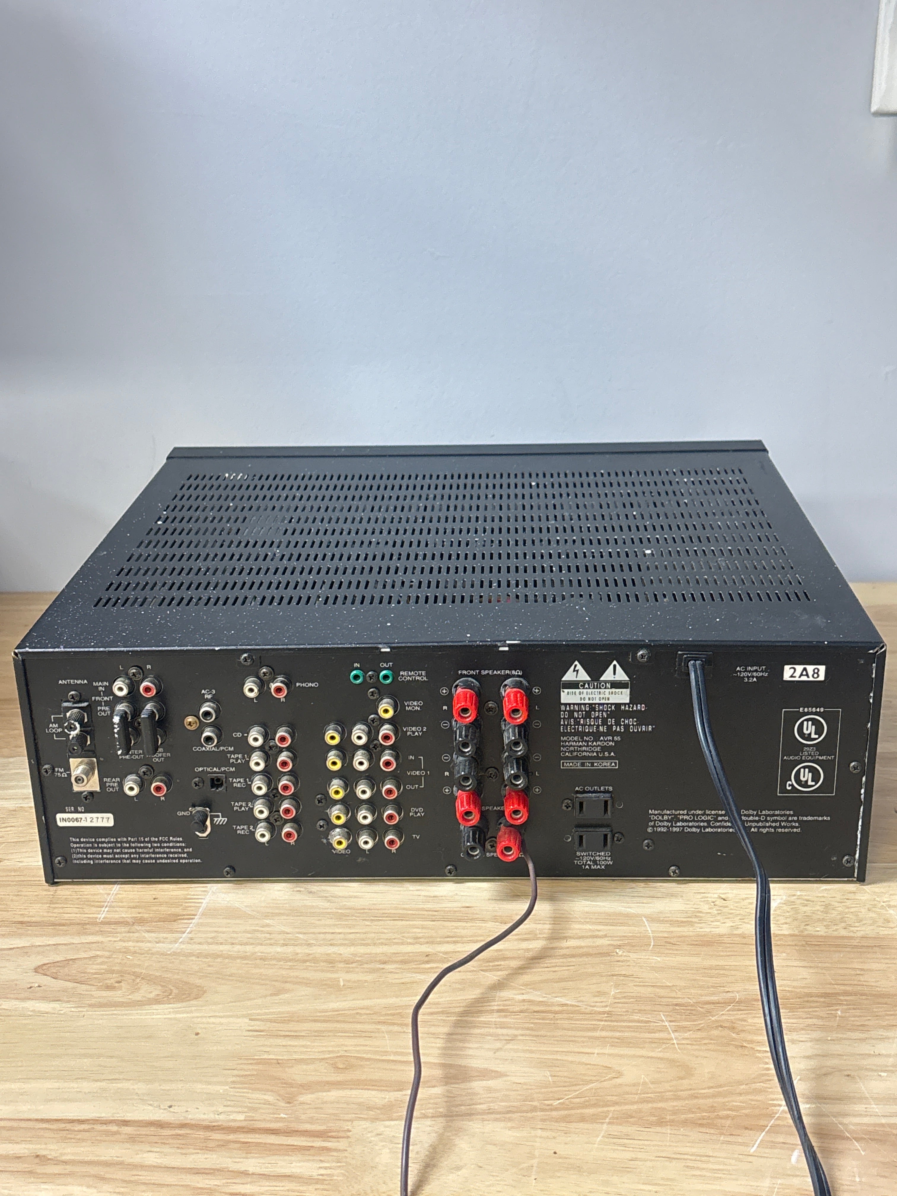 Harman Kardon AVR 55 Home Theater Receiver 5.1 Channel Surround Sound