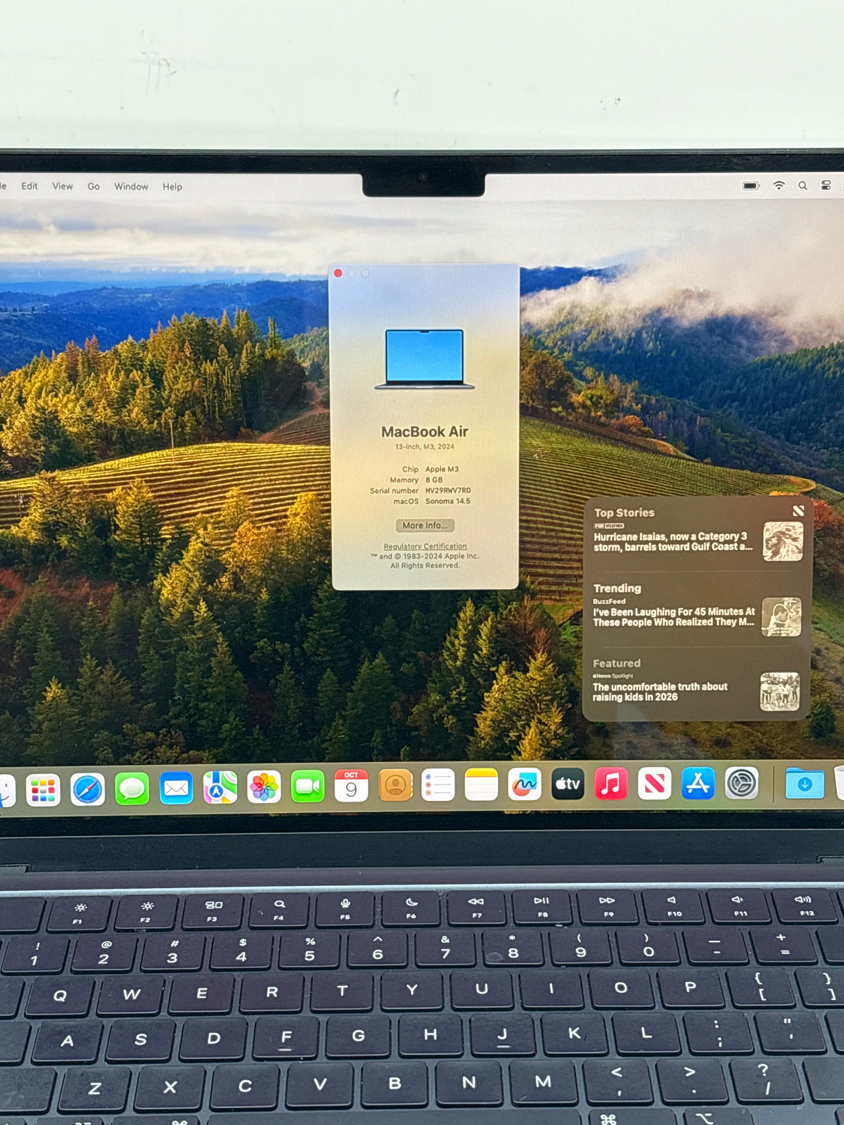 Apple MacBook Air 13in M3 A3113 8GB RAM 512GB SSD Midnight - Used
