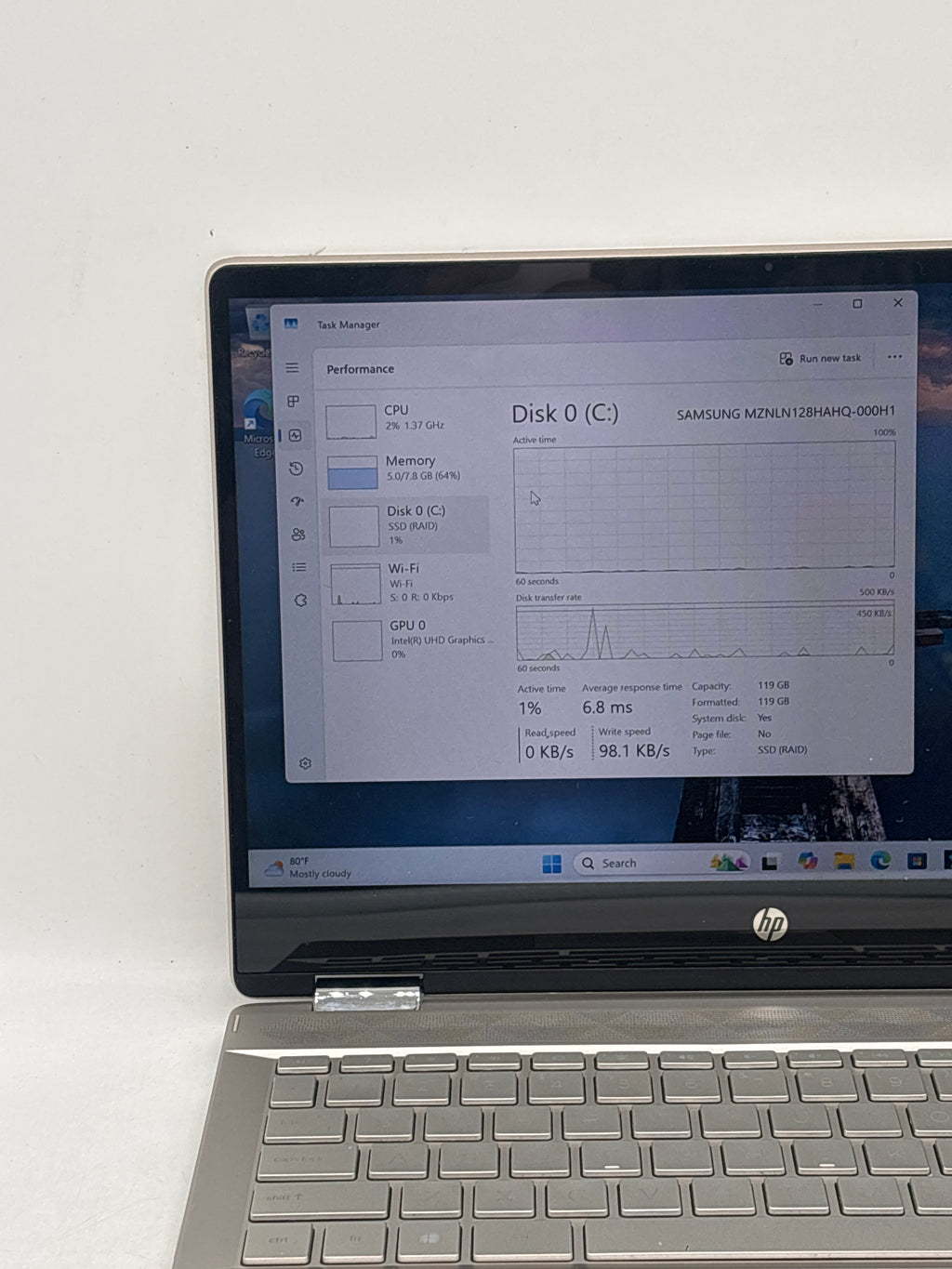 HP Pavilion x360 m Convertible i5-8265u 8GB RAM 128GB SSD - Used