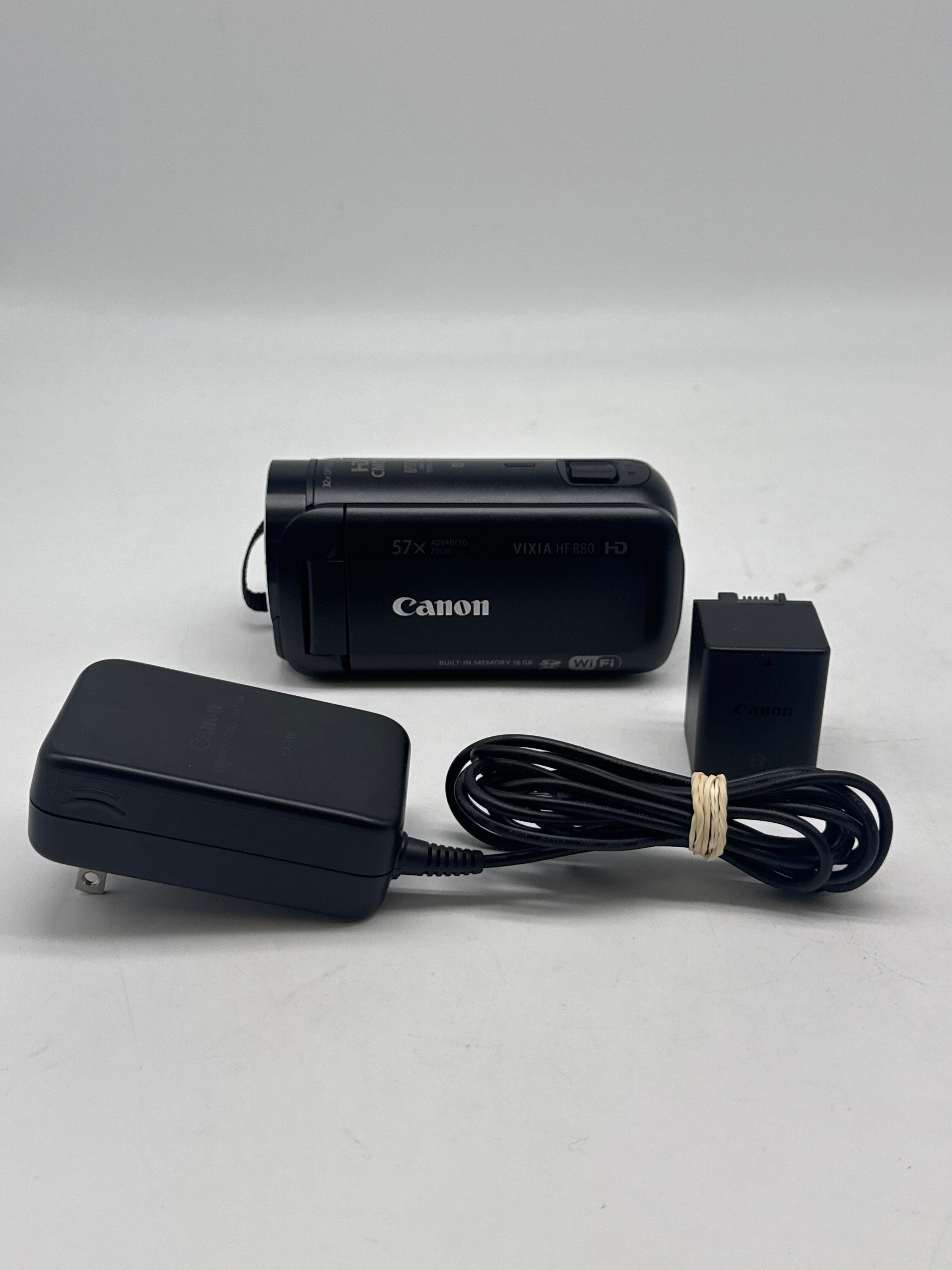 Canon VIXIA HF R80 Camcorder Black HD 57x Zoom 3.0" LCD HDMI USB Wi-Fi