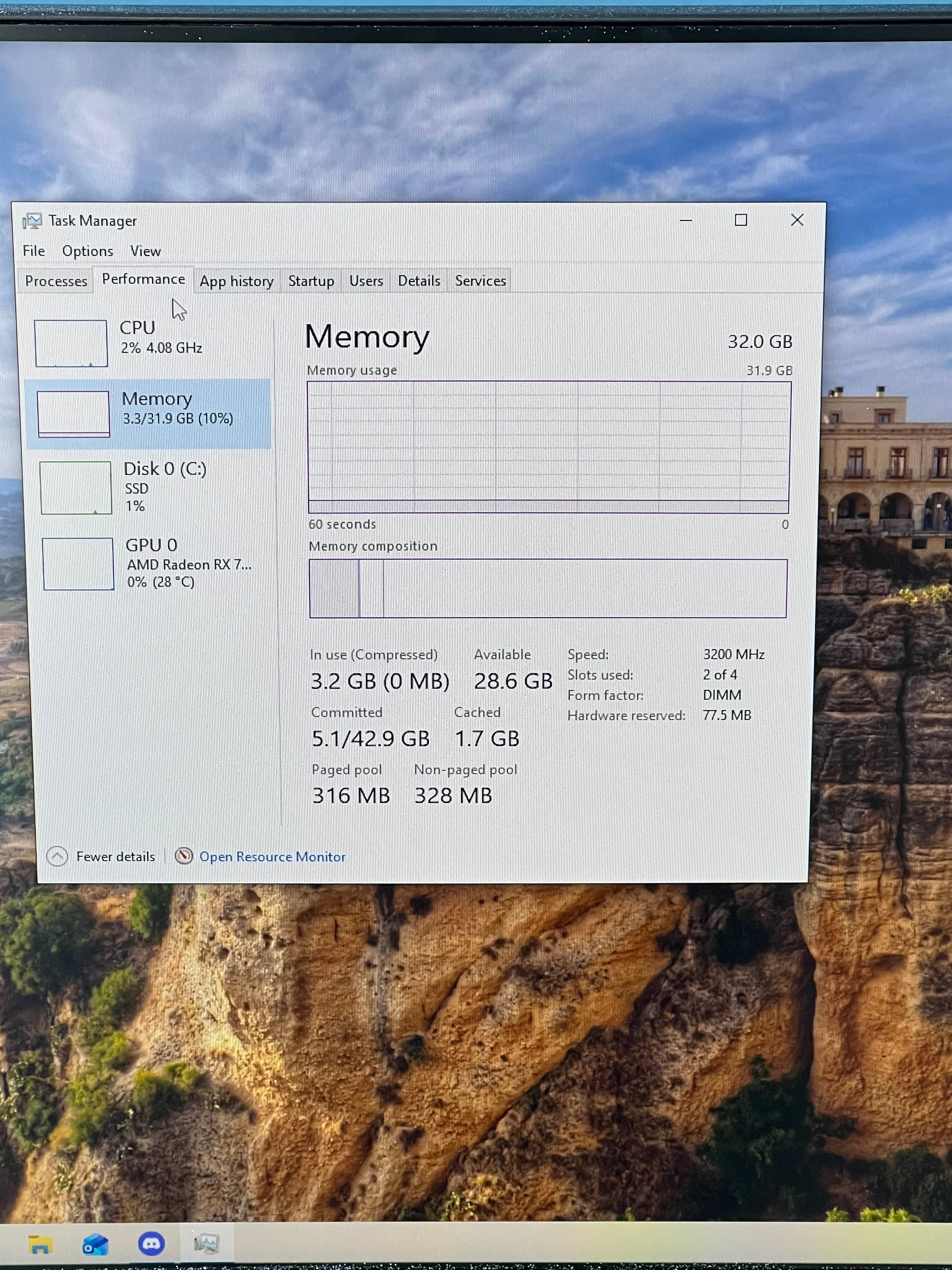 Custom PC Ryzen 5 5600X 32GB RAM 1TB SSD AMD RX 7600 GPU