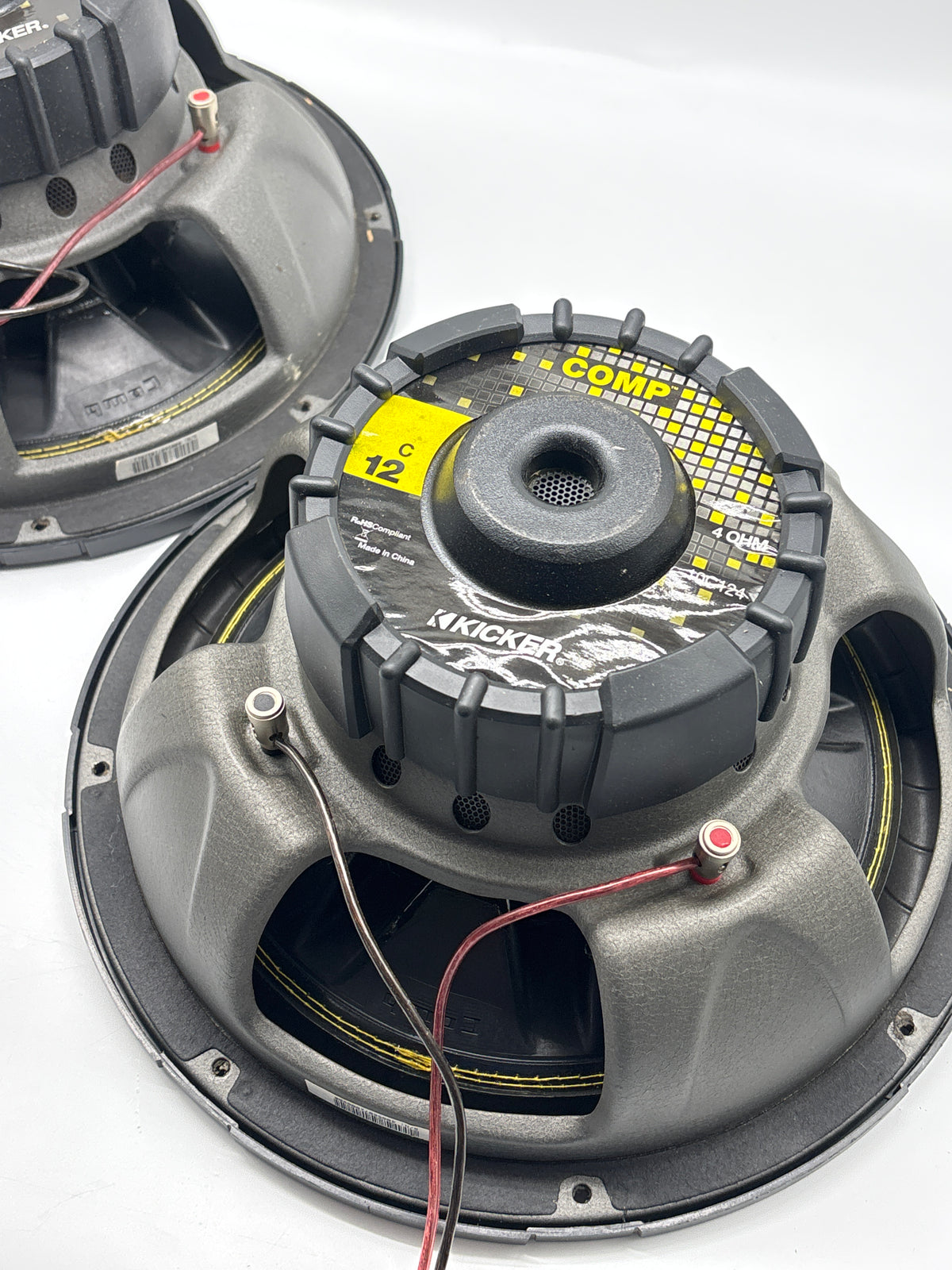 KICKER Comp C12 12in Car Audio Subwoofers Pair 150W RMS 4-Ohm Read
