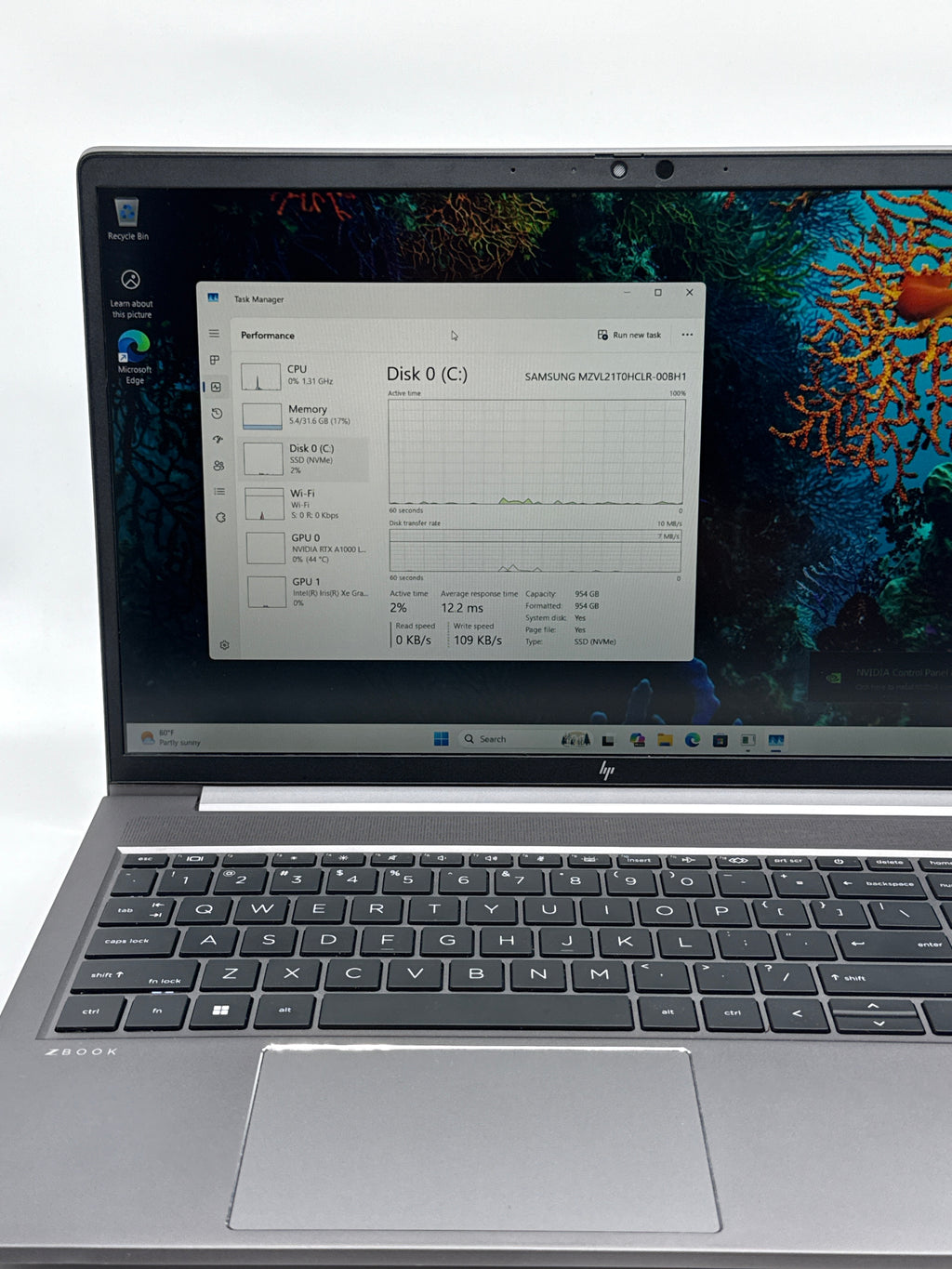 HP ZBook Power 15 G9 i7 12th Gen 32GB RAM 1TB SSD RTX A1000