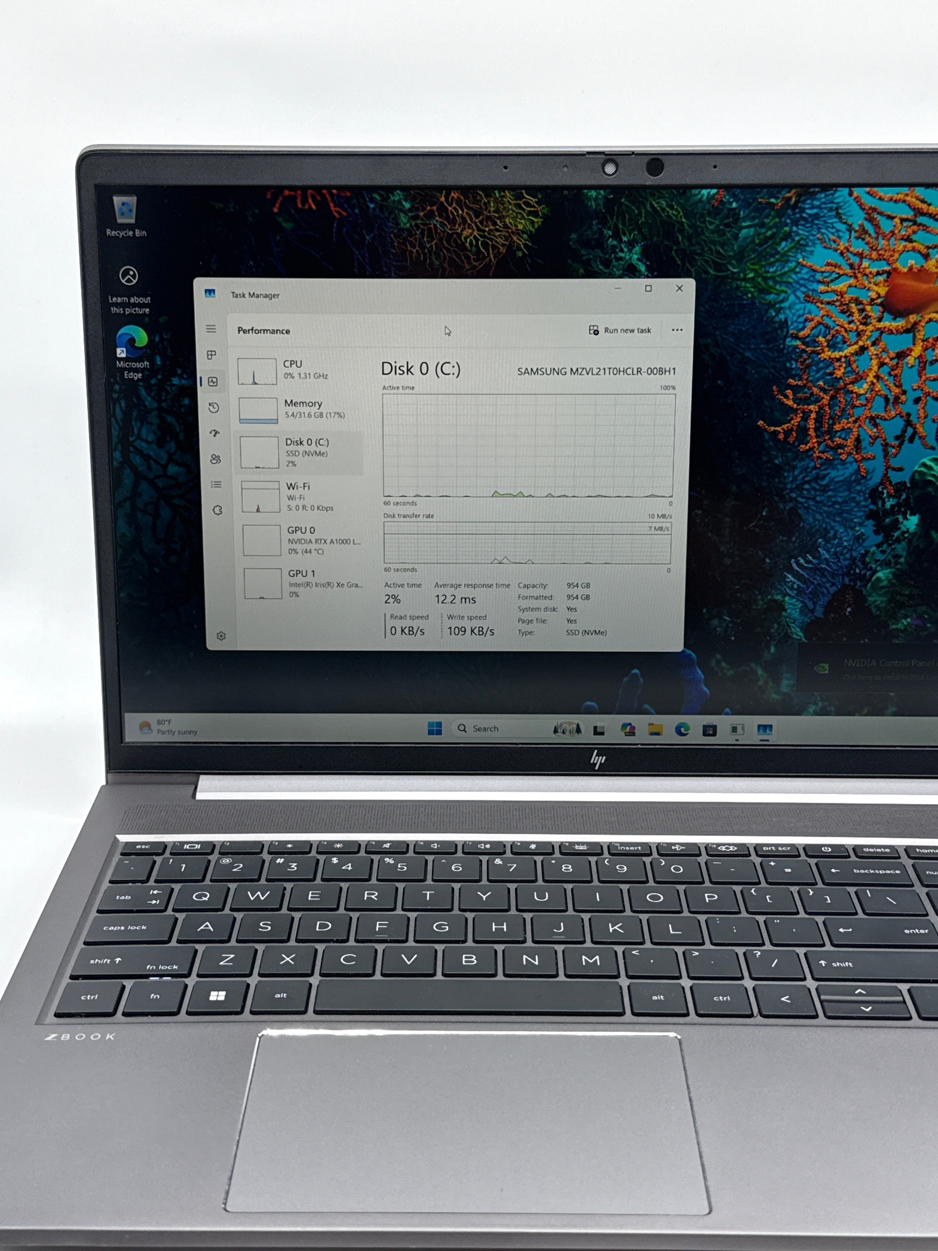 HP ZBook Power 15 G9 i7 12th Gen 32GB RAM 1TB SSD RTX A1000