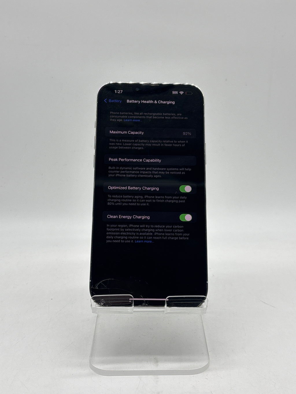 Apple iPhone 13 Pro Max 6.7" A2484 256GB Network Unlocked Silver - For Parts