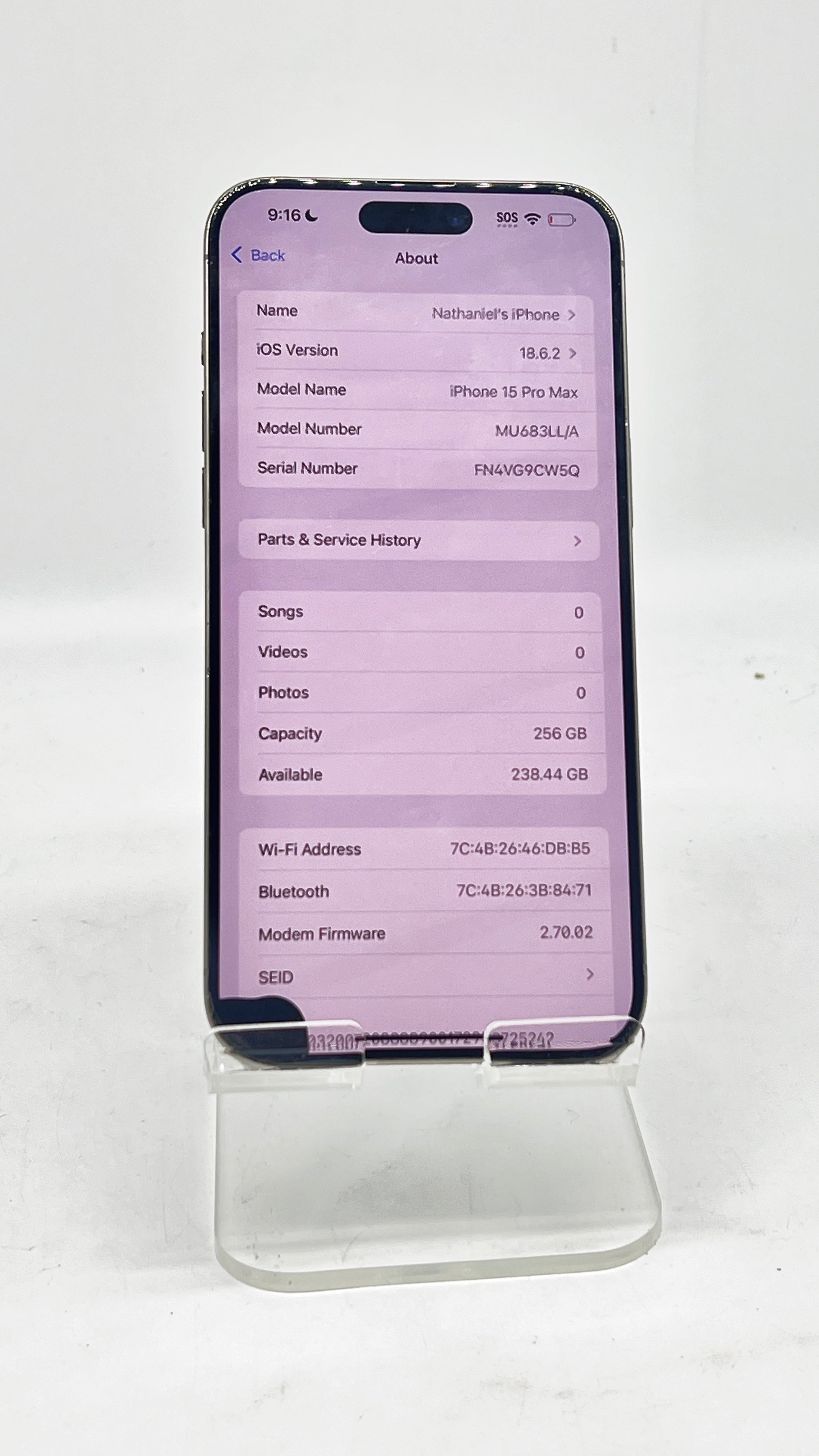 Apple iPhone 15 Pro Max 256GB Natural Titanium - For Parts(Read Desc.)