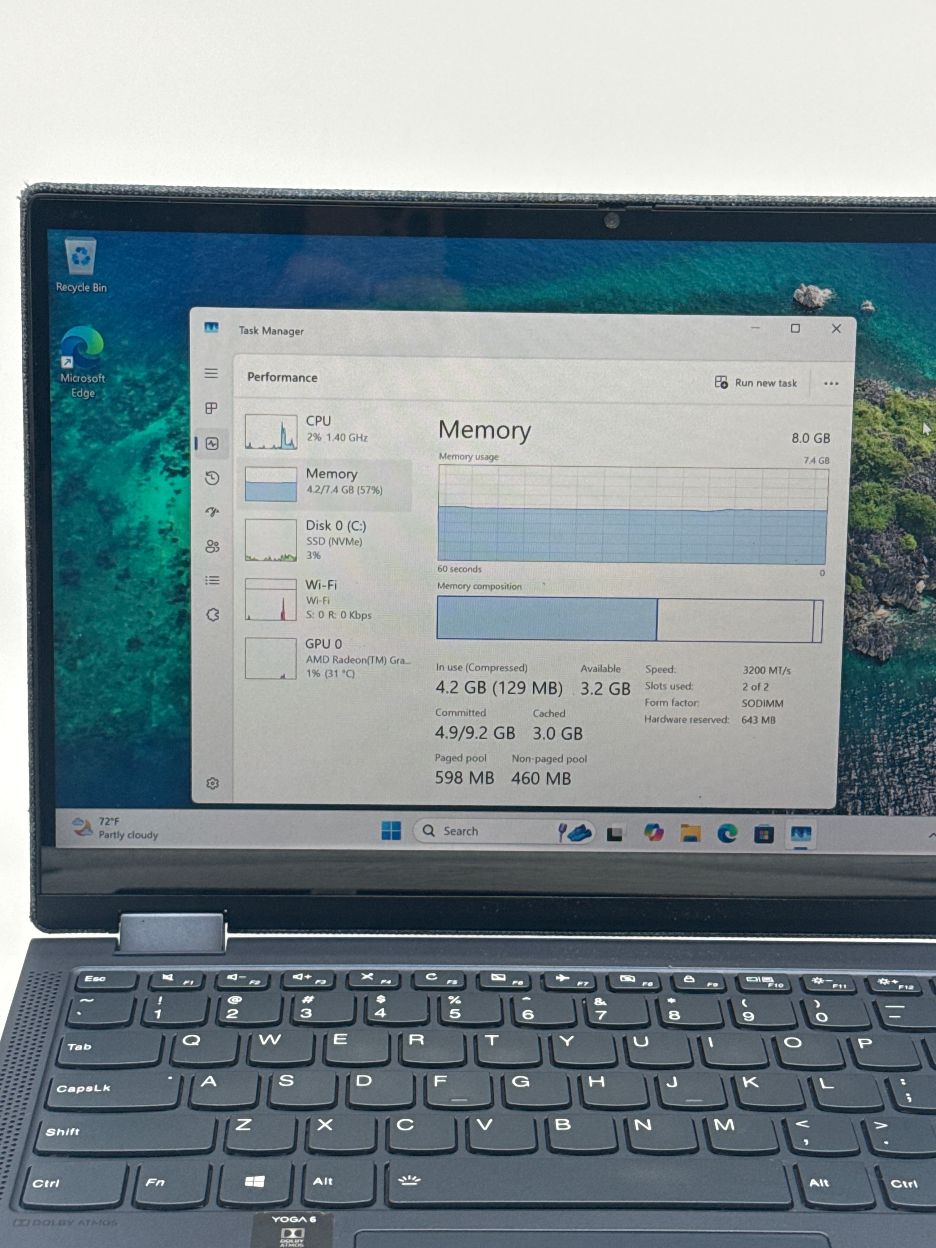 Lenovo Yoga 6 Ryzen 7 4700U 8GB RAM 512GB SSD - Cracked Screen Read