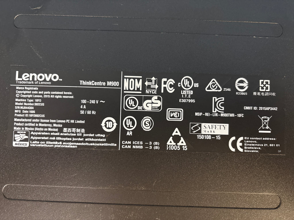 Lenovo Thinkcentre M900 i3-6100 32GB RAM 1TB HDD - For Parts (Bad HDD)