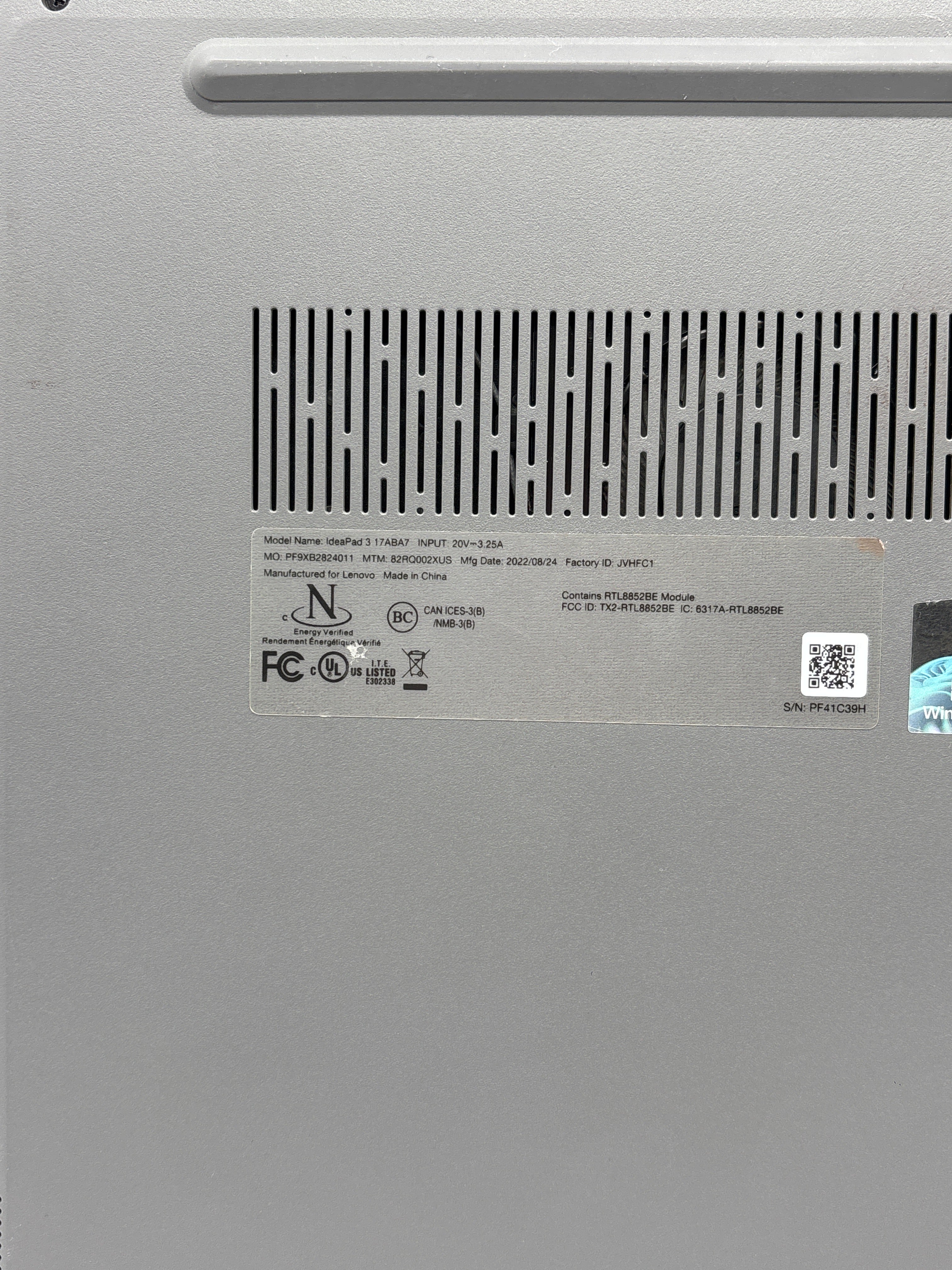 Lenovo IdeaPad 3 17ABA7 AMD Ryzen 5 5625U 16GB RAM 1TB SSD - Used