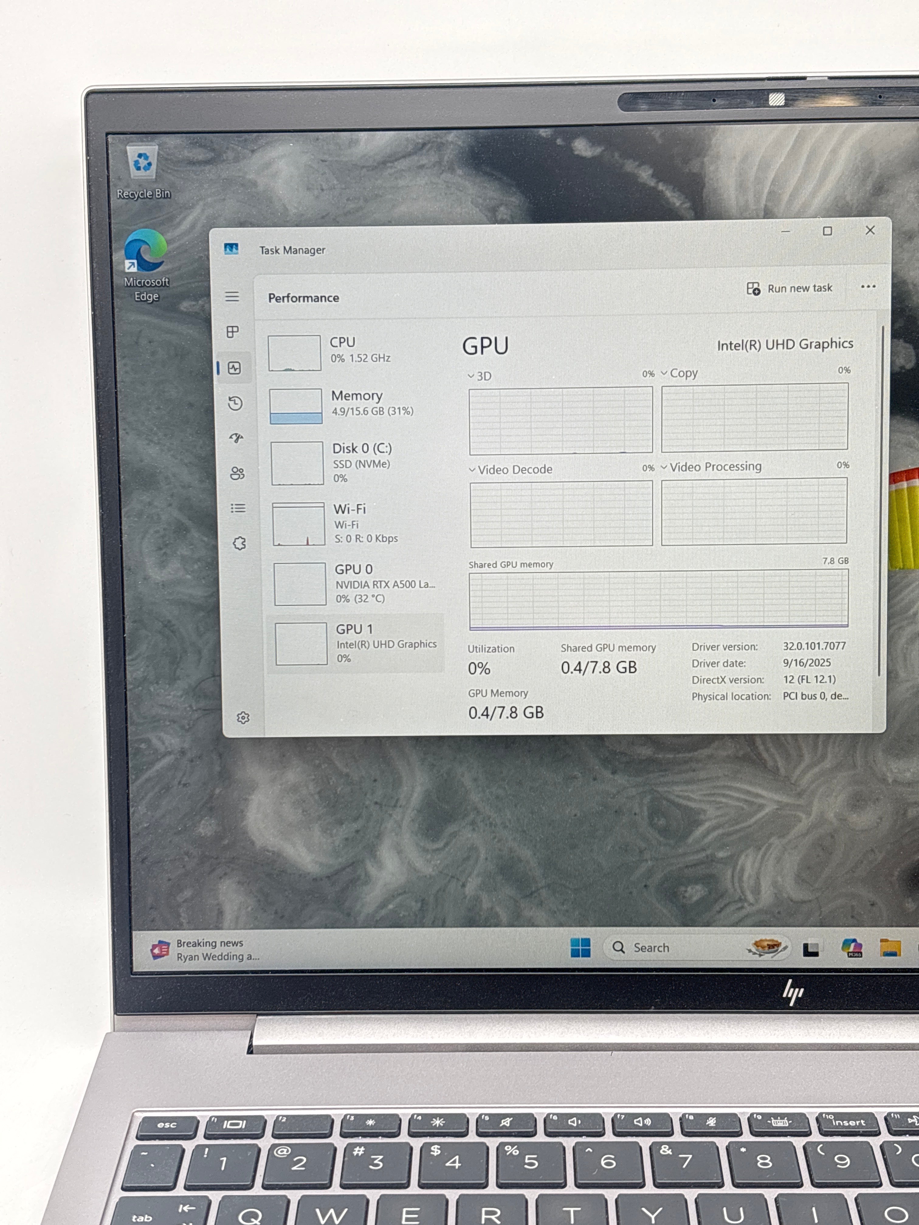 HP ZBook FireFly 16 G10 i7-1355U 16GB RAM 512GB SSD - For Parts (Bad speakers)
