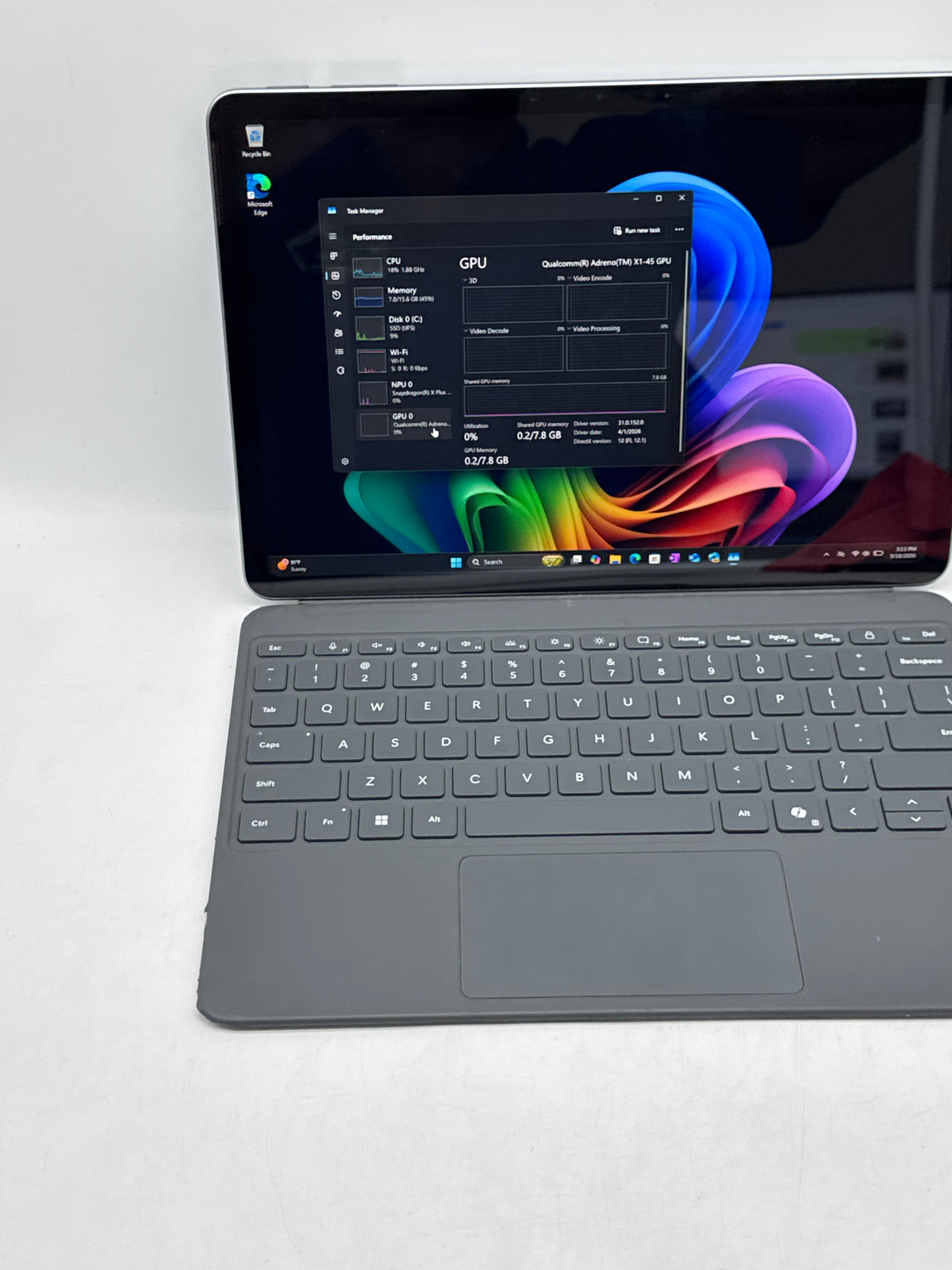 Microsoft Surface Pro 2110 12" Snapdragon X Plus 16GB RAM 512GB SSD Black - Used