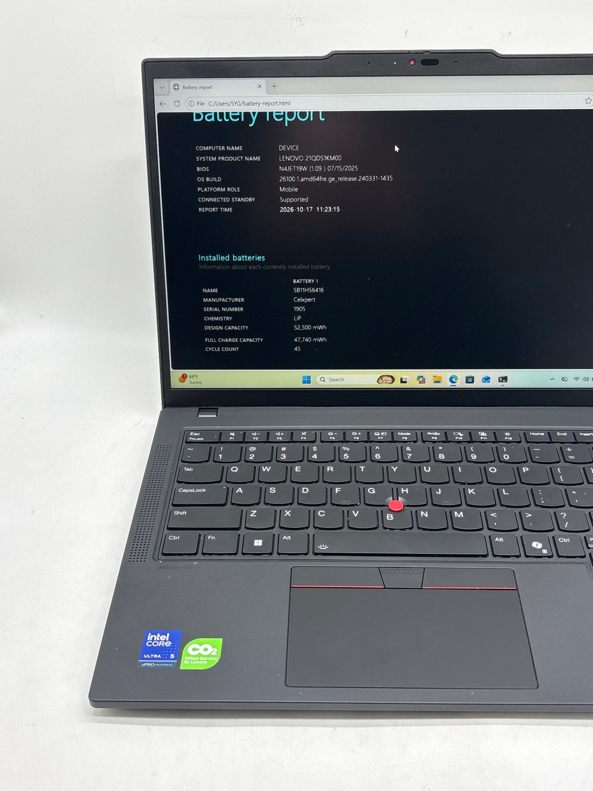 Lenovo ThinkPad T14 Gen 6 Intel Core Ultra 5 235U 32GB RAM 512GB SSD 14in - Used