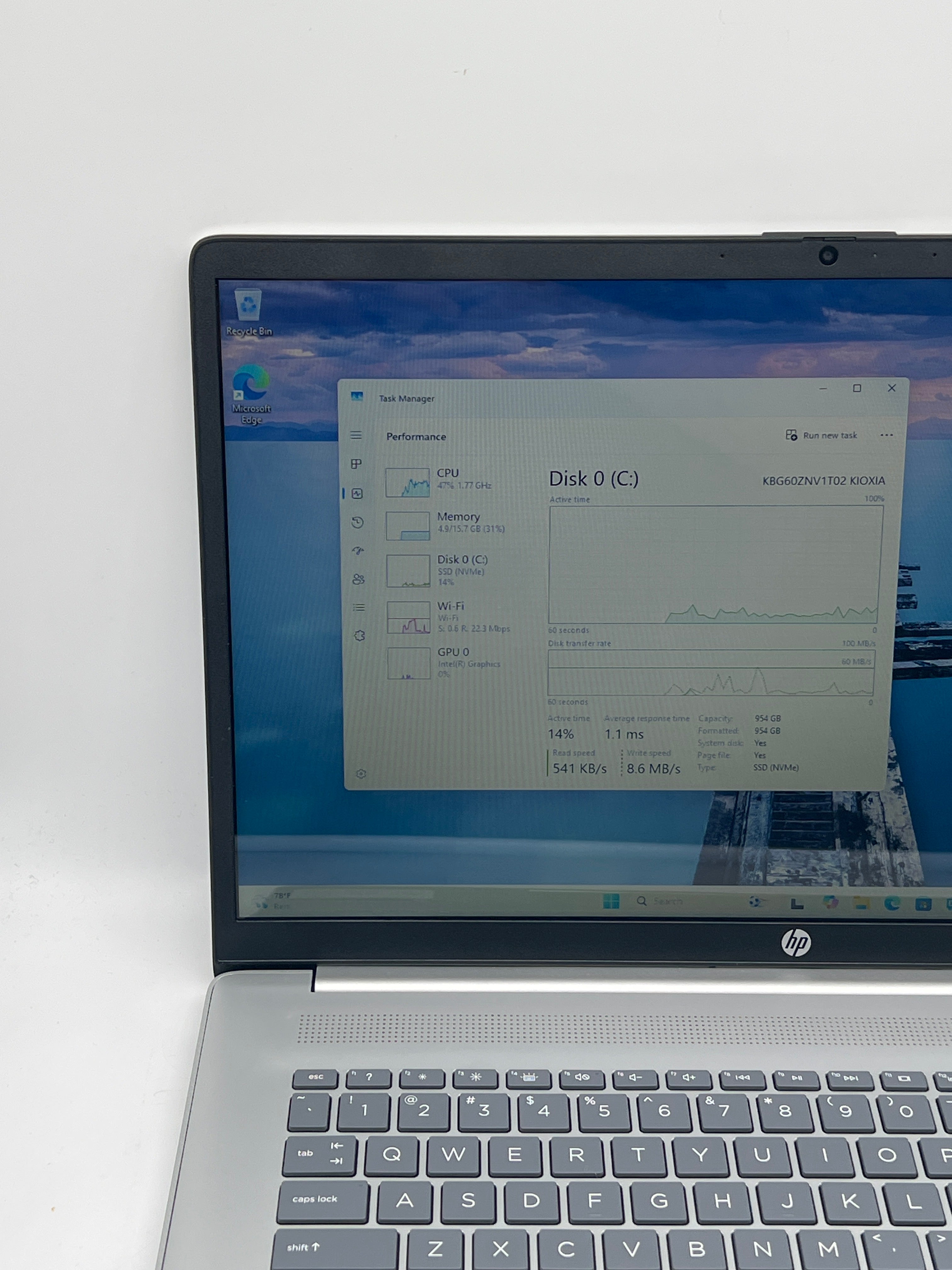 HP 17-cn4153cl 17" Core 5 120 16GB RAM 1TB SSD Touchscreen - Used