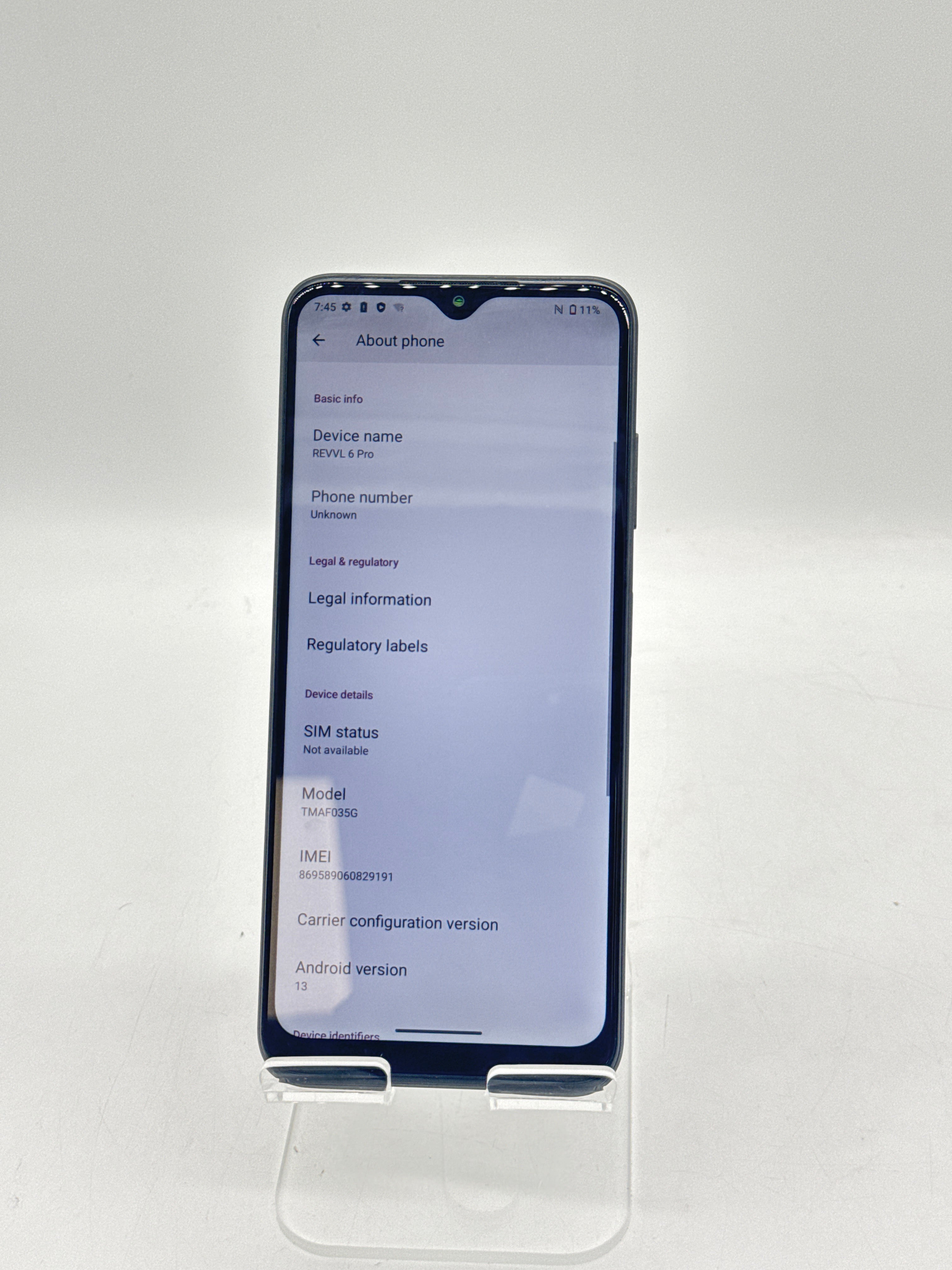 T-Mobile Revvl 6 Pro 5G 128GB Unlocked 6GB RAM - Used
