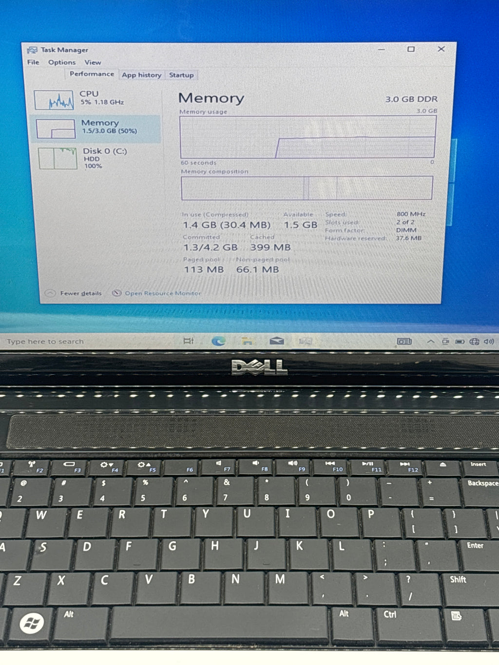 Dell Inspiron 1440 Intel Pentium 3 GB RAM 256GB SSD Blue