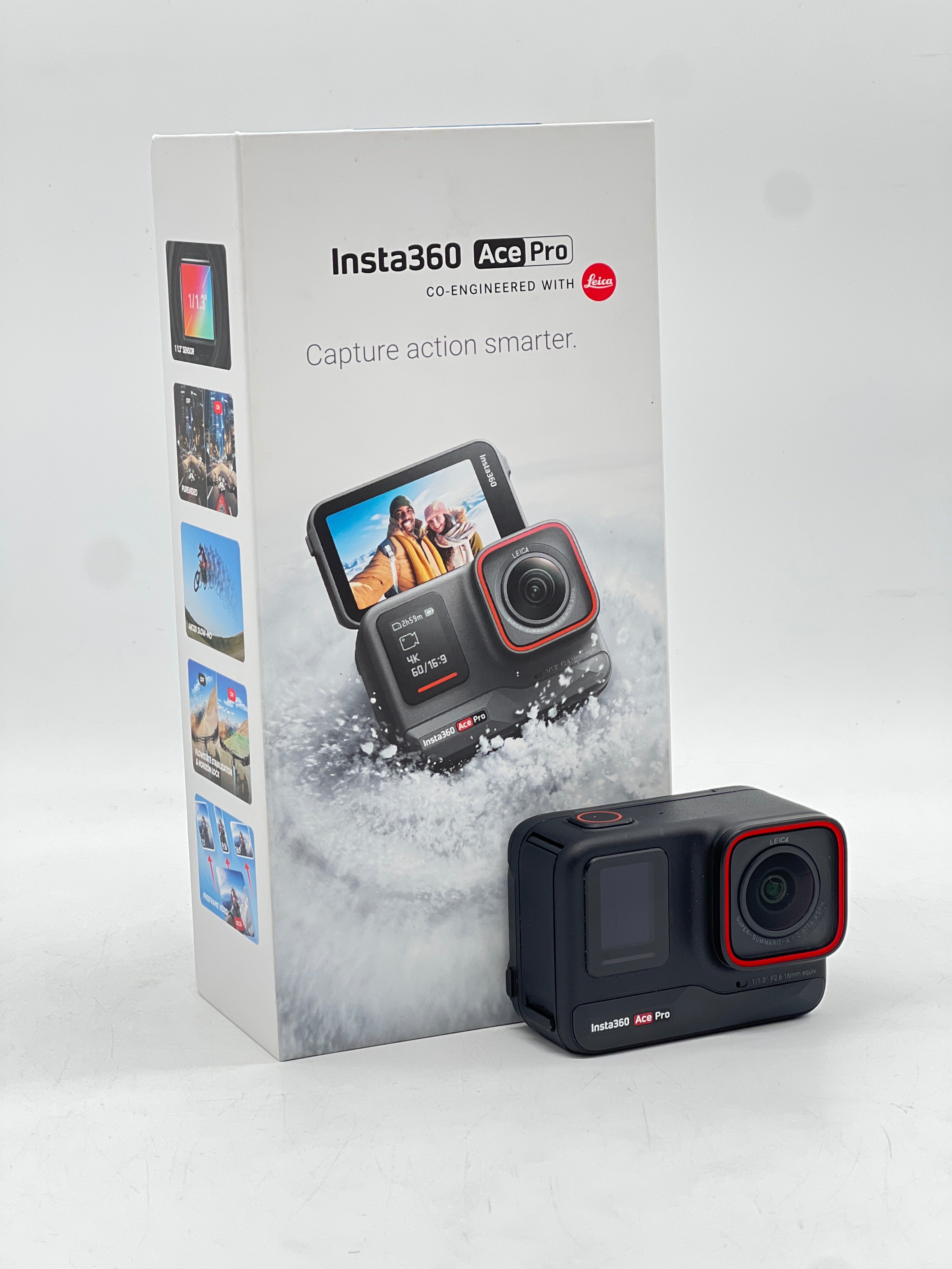 Insta360 Ace Pro Action Camera 2.4 in Black High Definition Used With Box