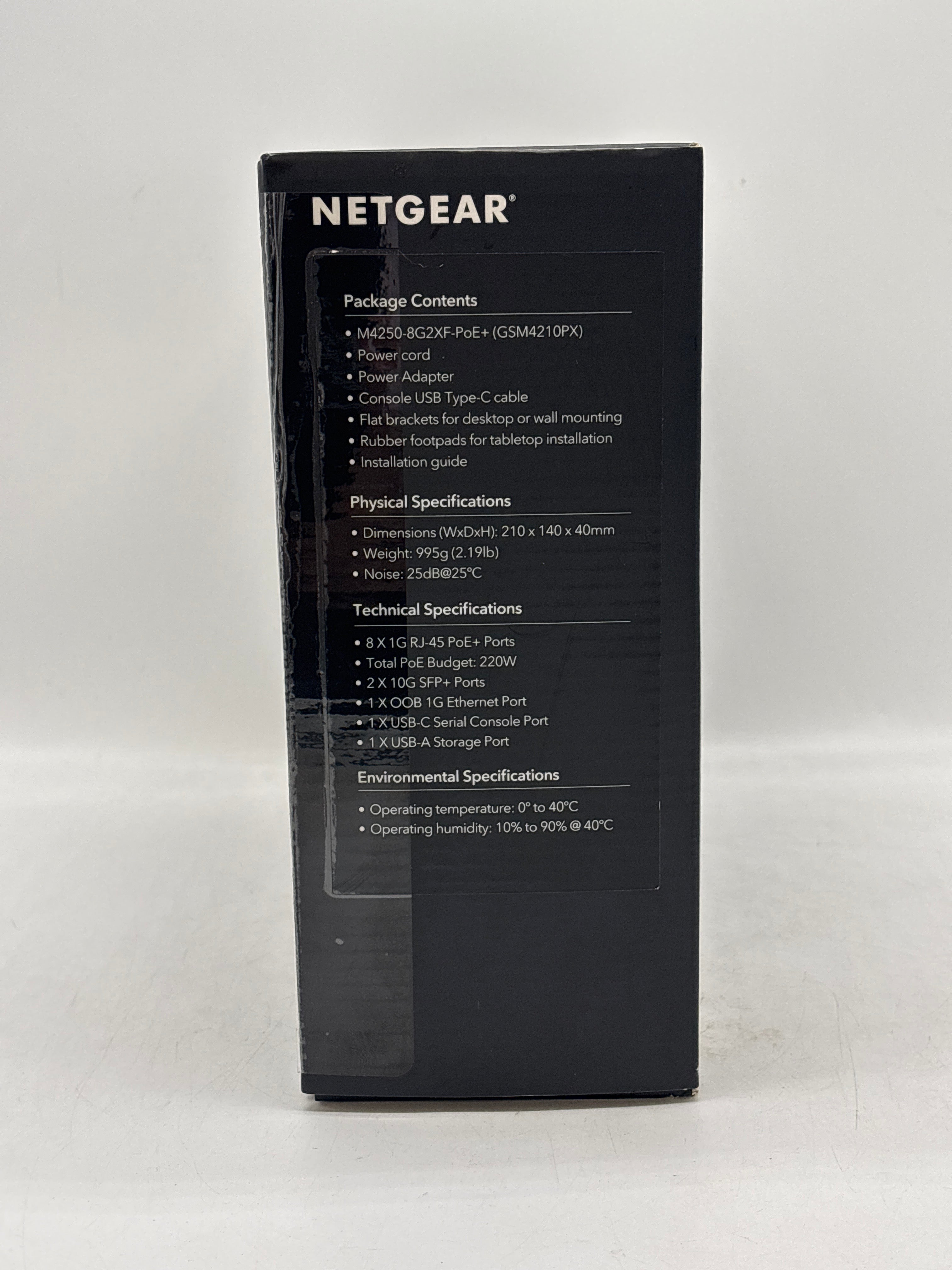 Netgear Avline GSM4210PX-100NAS Wired Router Black - New Open Box