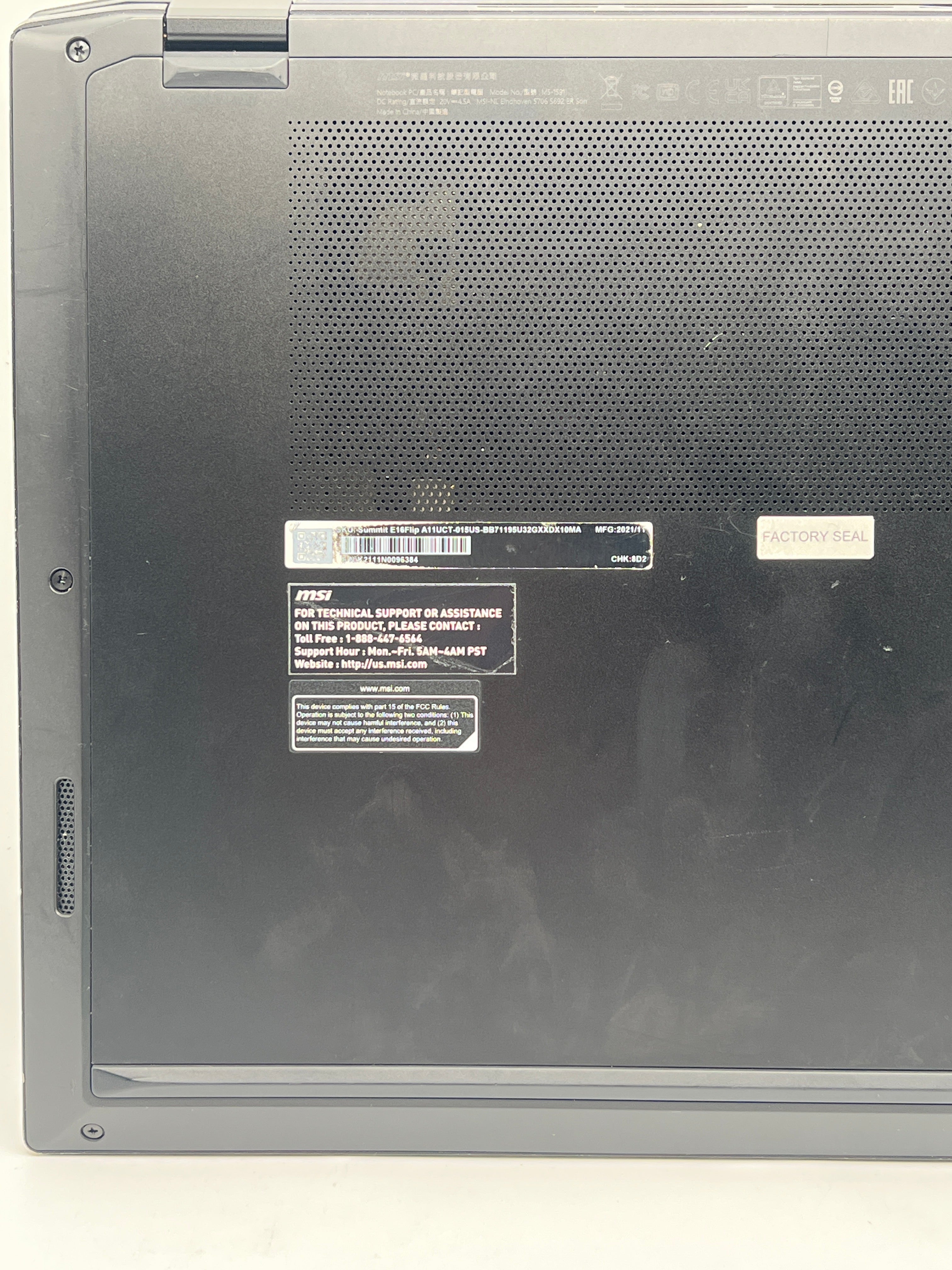 MSI Summit E16 Flip i7-1195G7 32GB RAM 1TB SSD RTX 3050 - Used