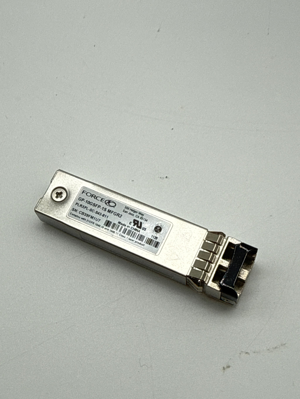 Force10 GP-10GSFP-1S 10Gb SFP+ 10GBASE-SR 850nm Transceiver Lot of 19 - Used