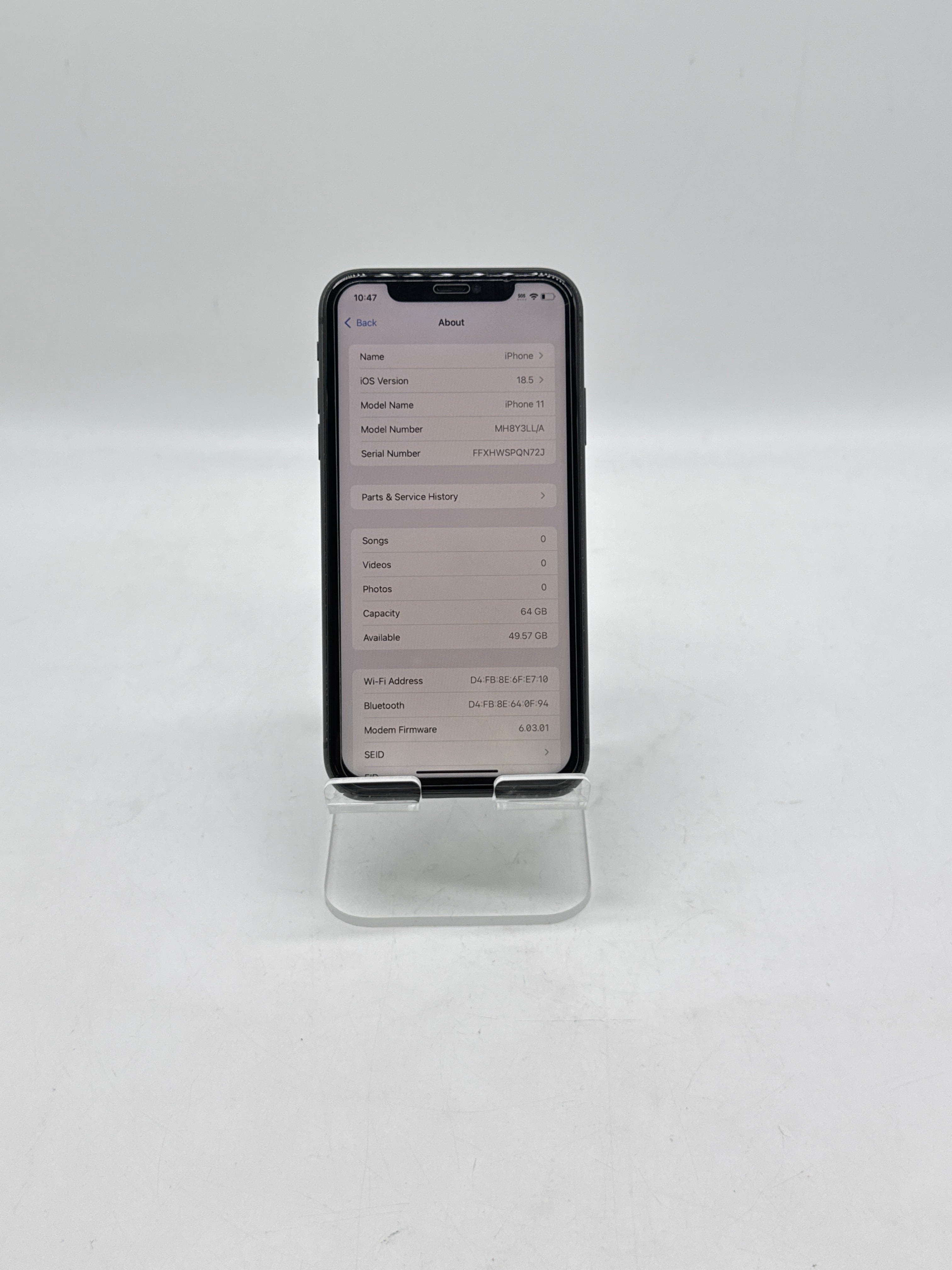 Apple iPhone 11 64GB Factory Unlocked - Cracked Back Unknown Display