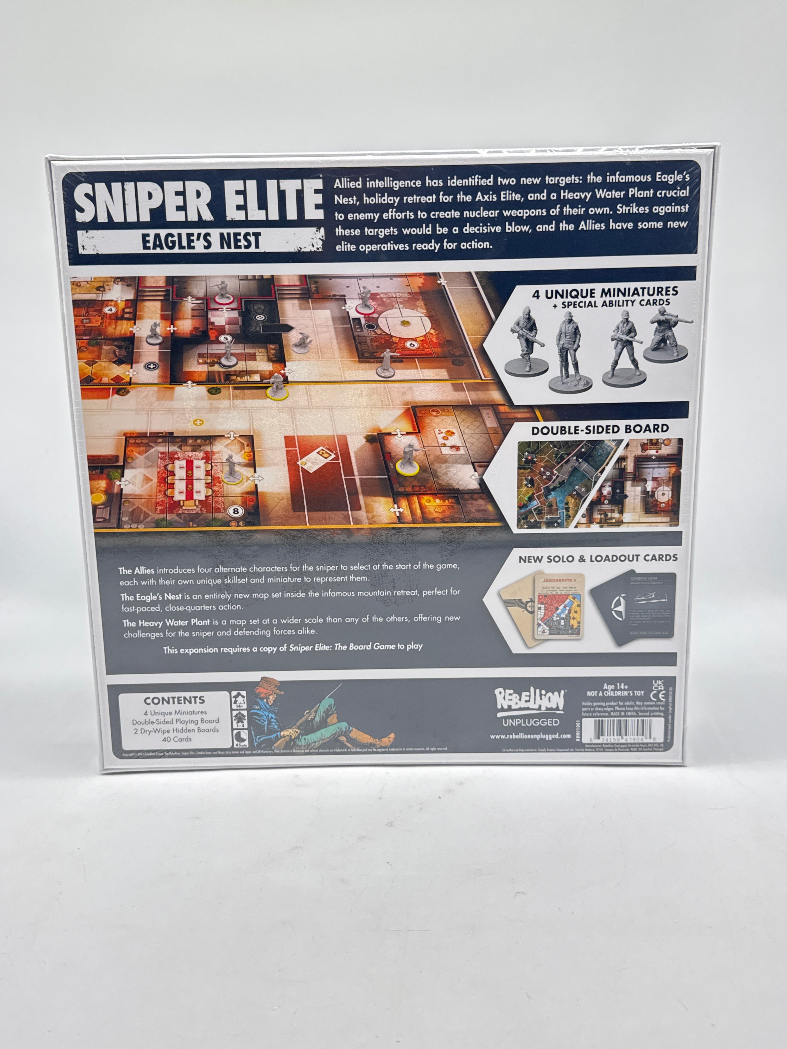 Sniper Elite The Board Game by Rebellion Unplugged Bundle - New In Box