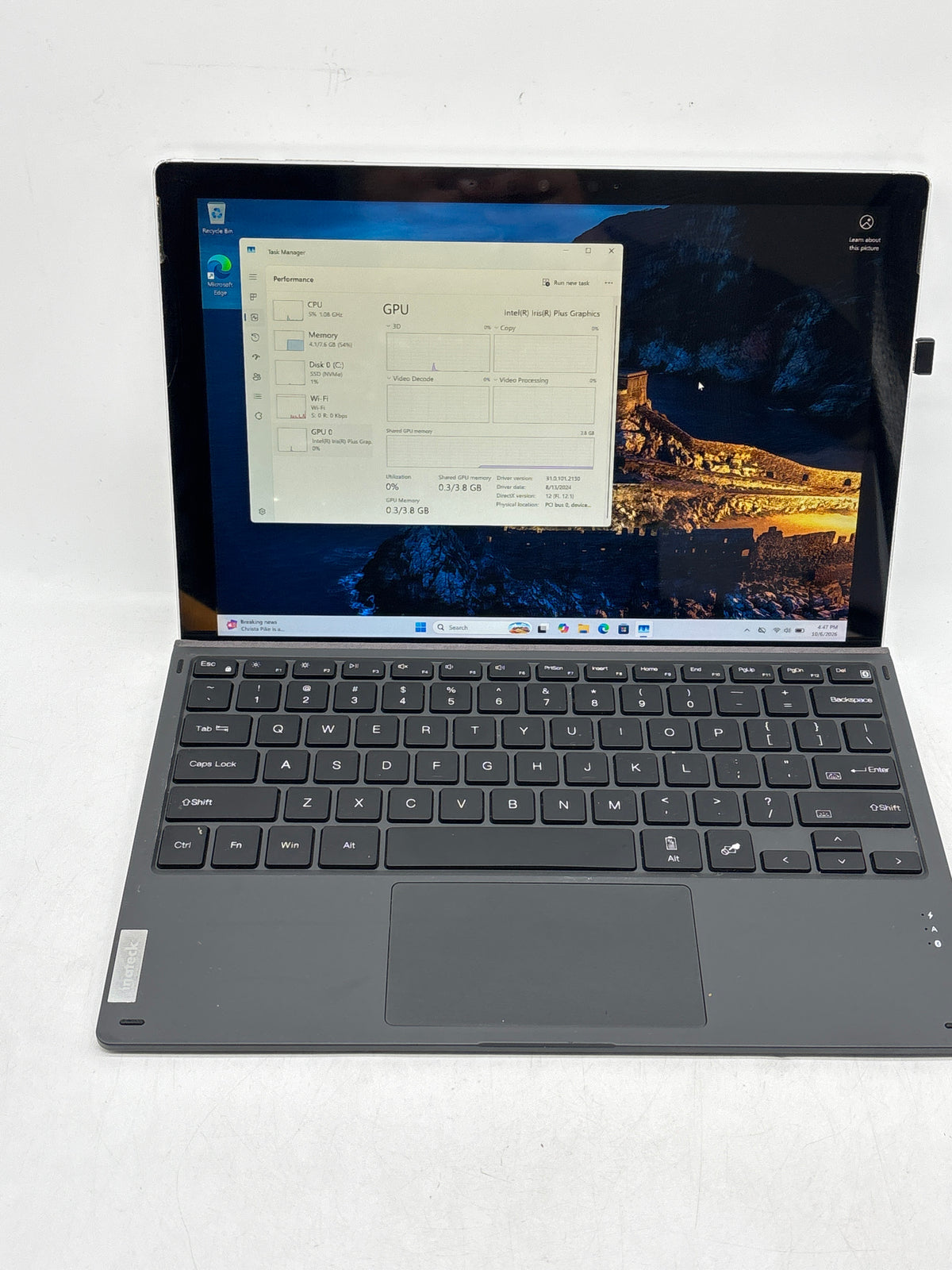 Microsoft Surface Pro 7 Model 1866 Core i5 1035G4 8GB RAM 128GB SSD - For Parts