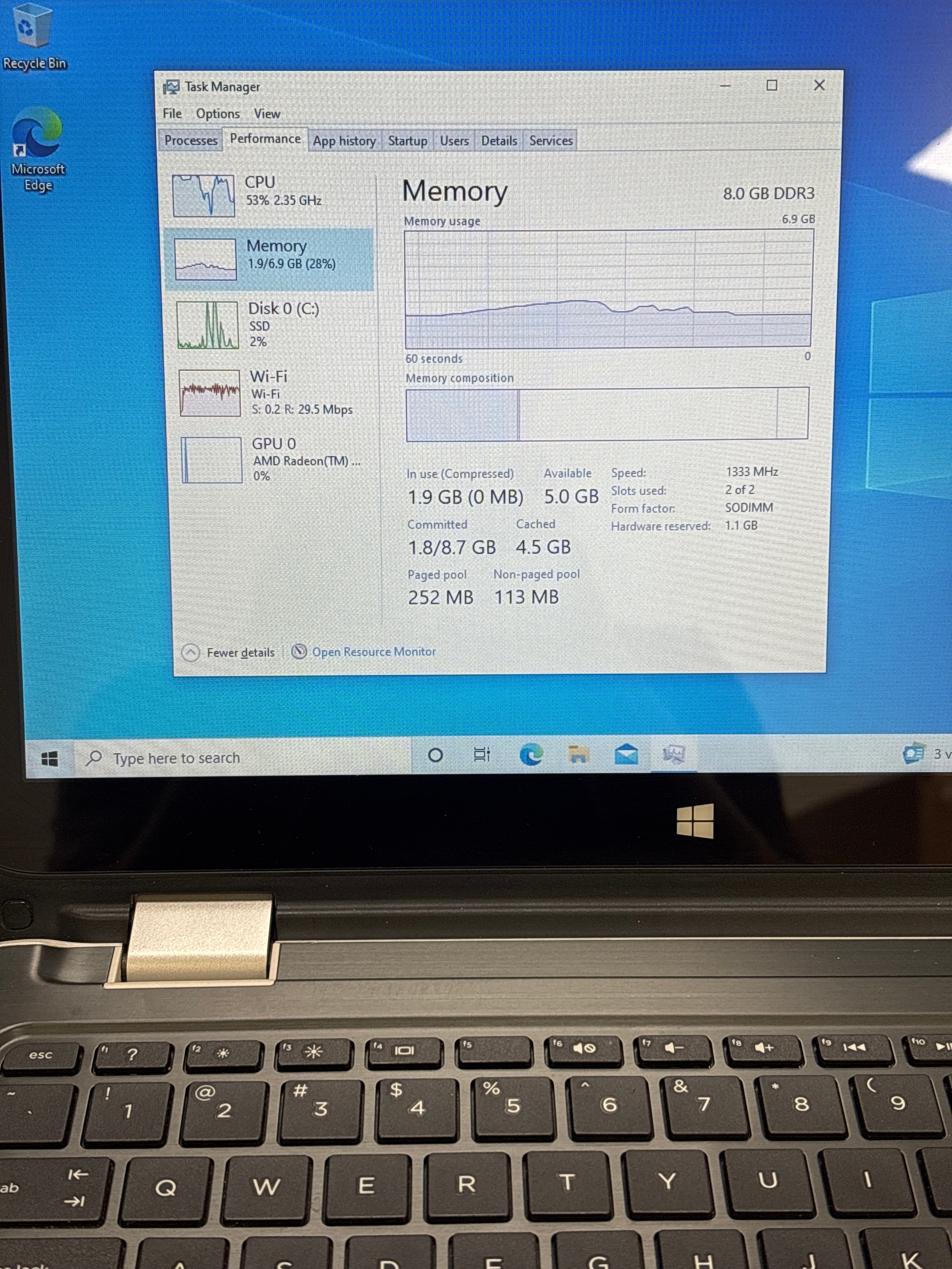 HP Pavilion 13-a010nr AMD A8-6410 8GB RAM 512GB SSD - For Parts (Read DESC)