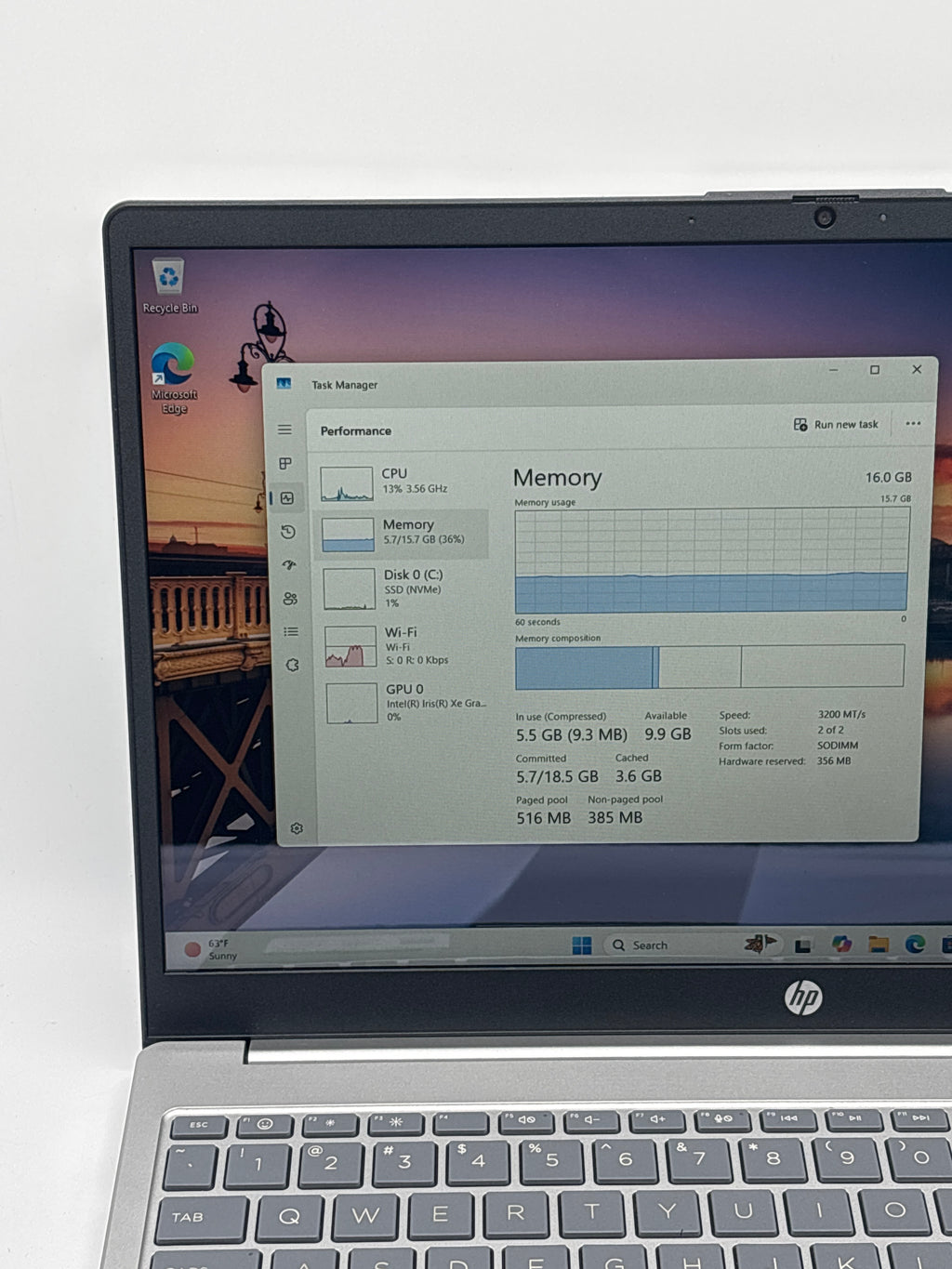 HP Laptop 15-fd0107dx i7-1255U 16 GB RAM 512 GB SSD