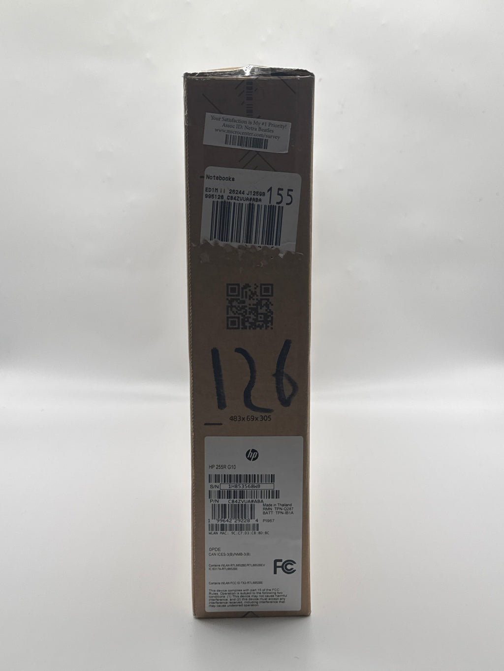 HP 255R G10 Ryzen 7 7735U 16GB RAM 512GB SSD 15.6" Black - New