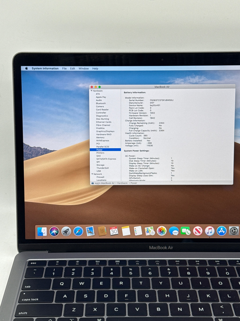 Apple MacBook Air 13" 2018 Core i5 8GB RAM 128GB SSD - Used