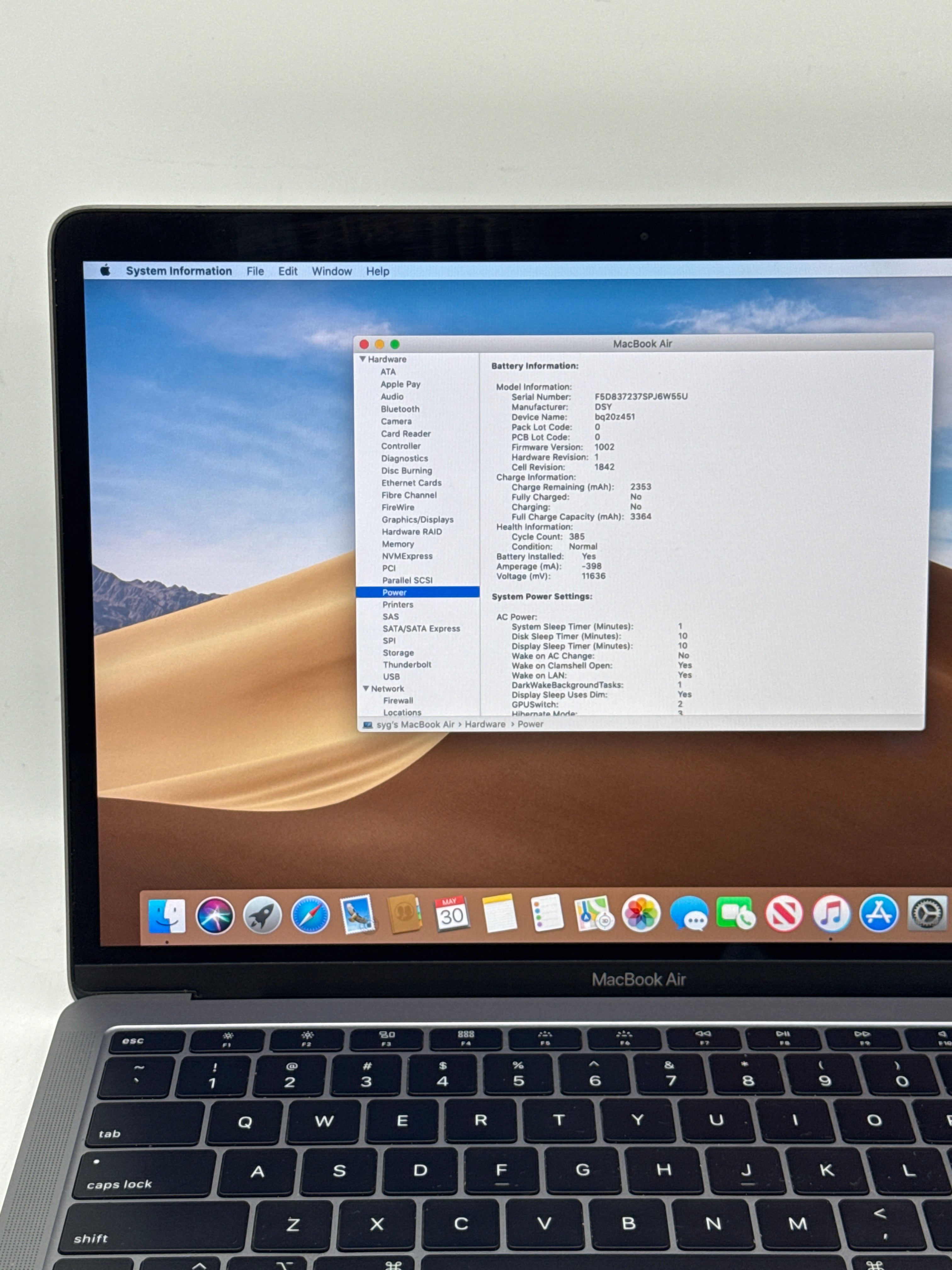 Apple MacBook Air 13" 2018 Core i5 8GB RAM 128GB SSD - Used