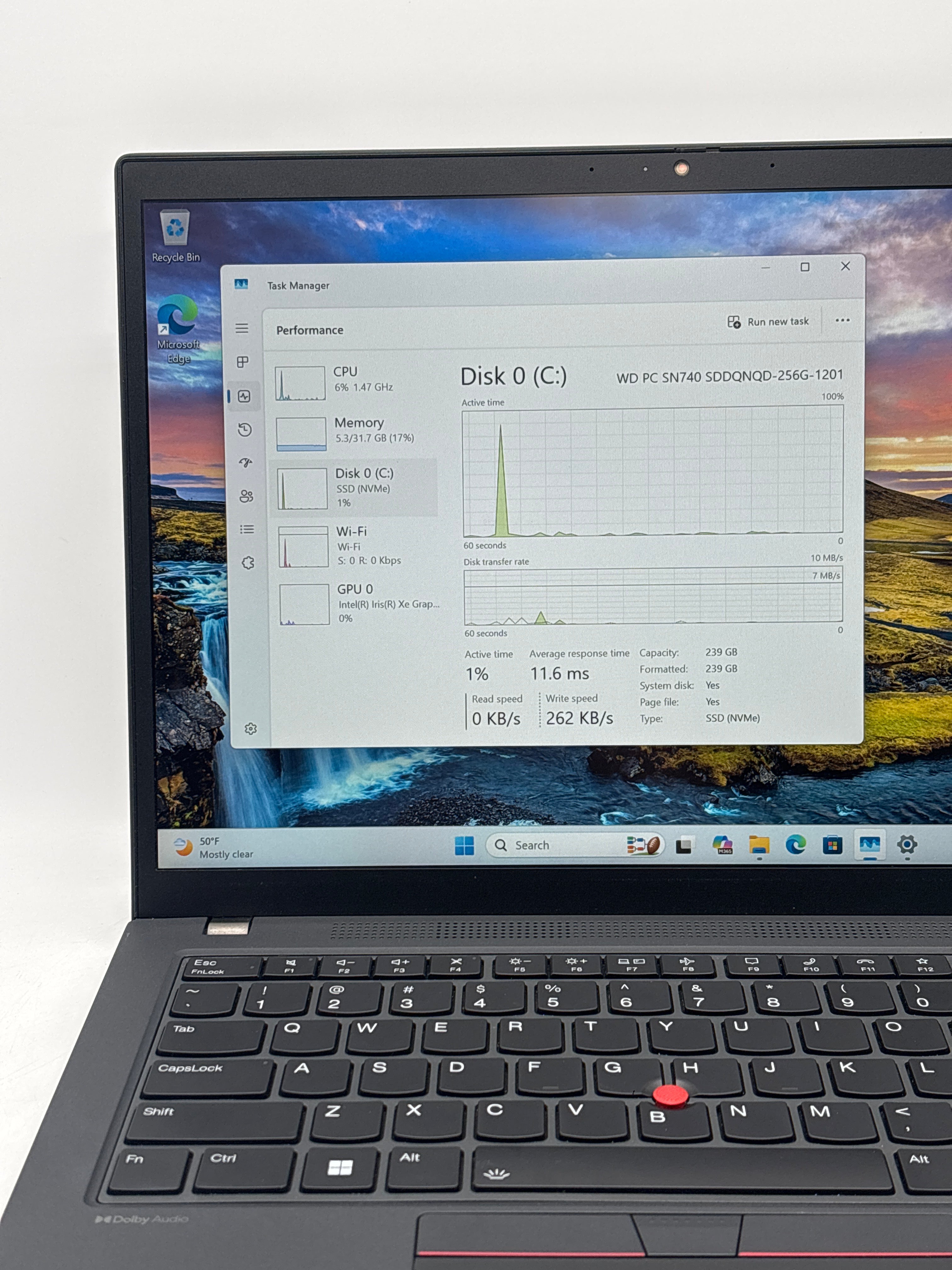 Lenovo ThinkPad T14 Gen 4 i5-1345U 32GB RAM 256GB SSD - Remotely Managed