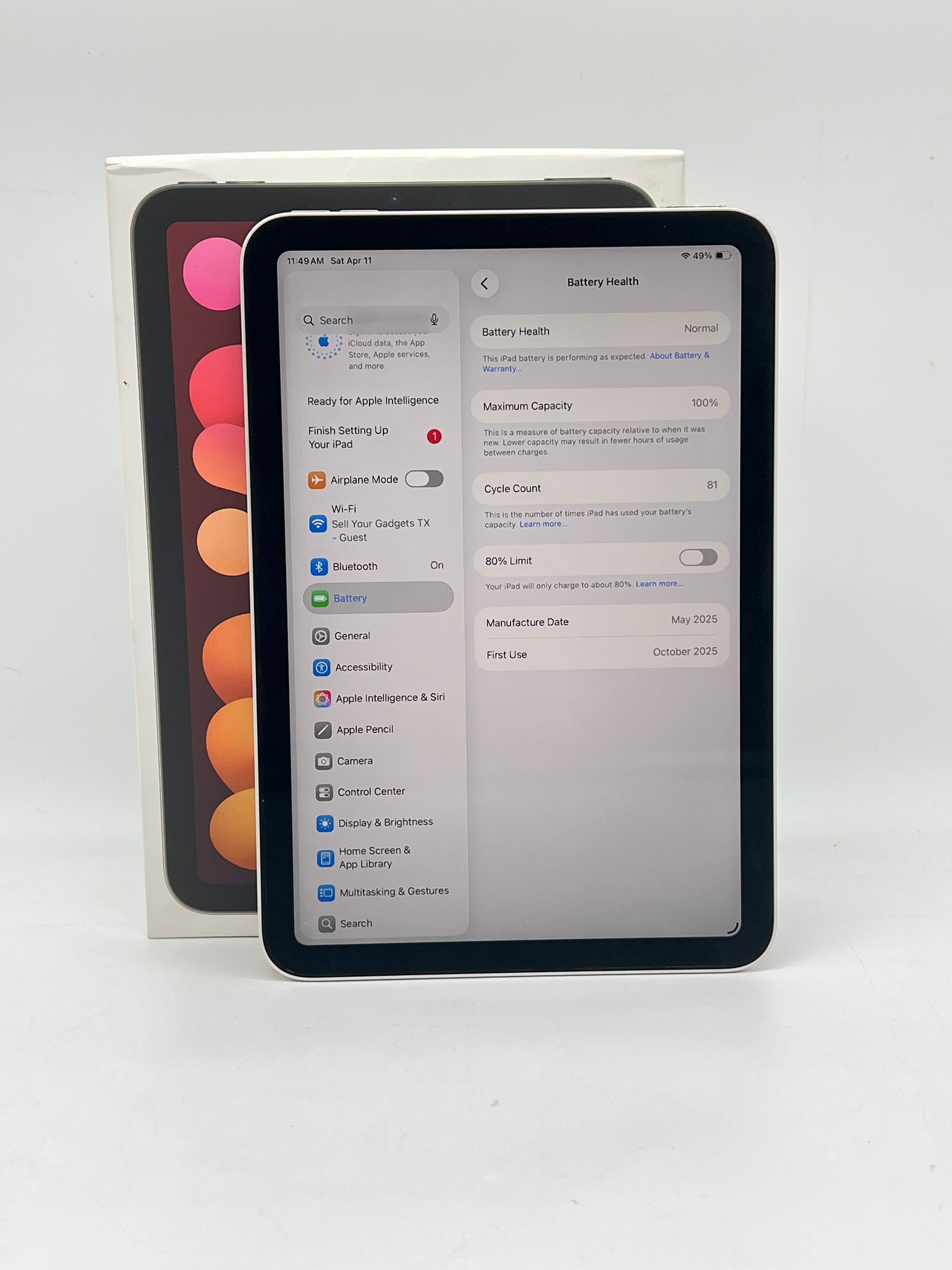 Apple iPad Mini A17 Pro A2993 128GB Wi-Fi - Used with Box