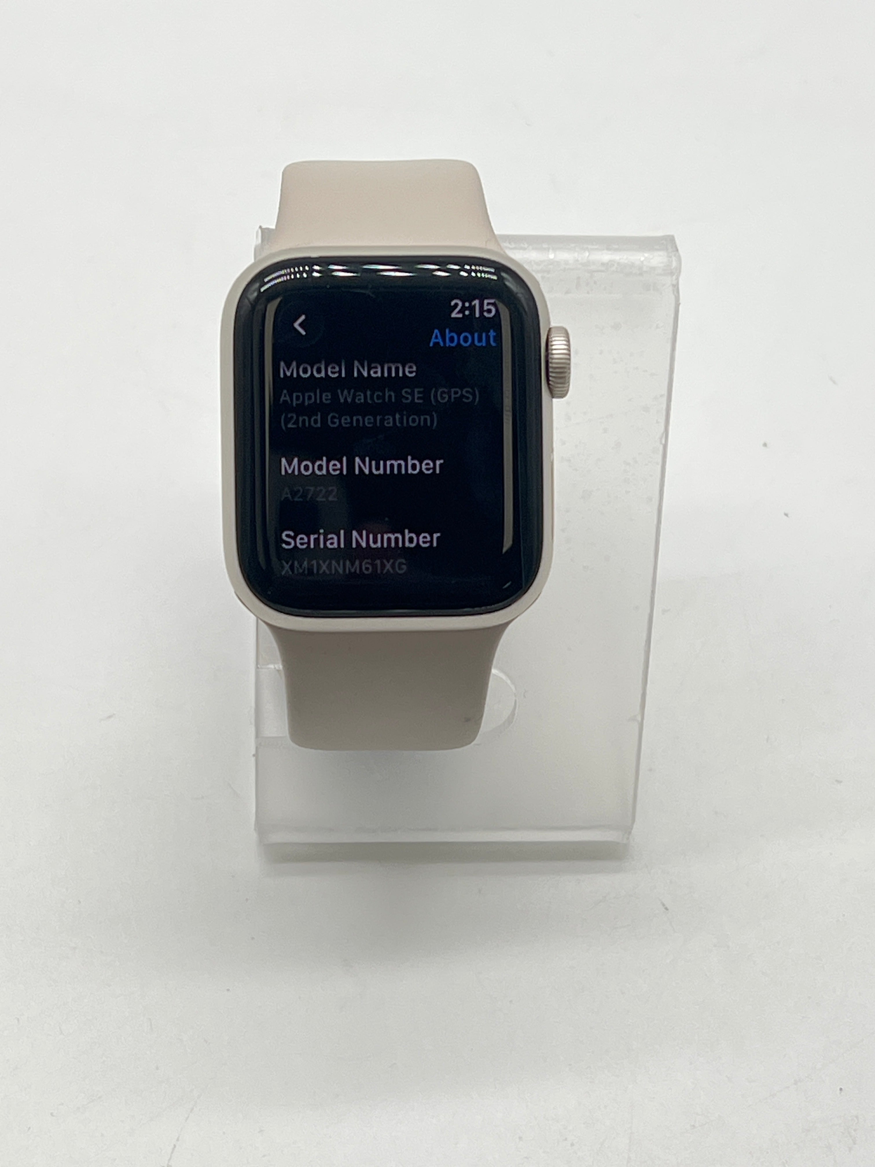 Apple Watch SE 2 GPS 40MM Aluminum White Sport Band - Used