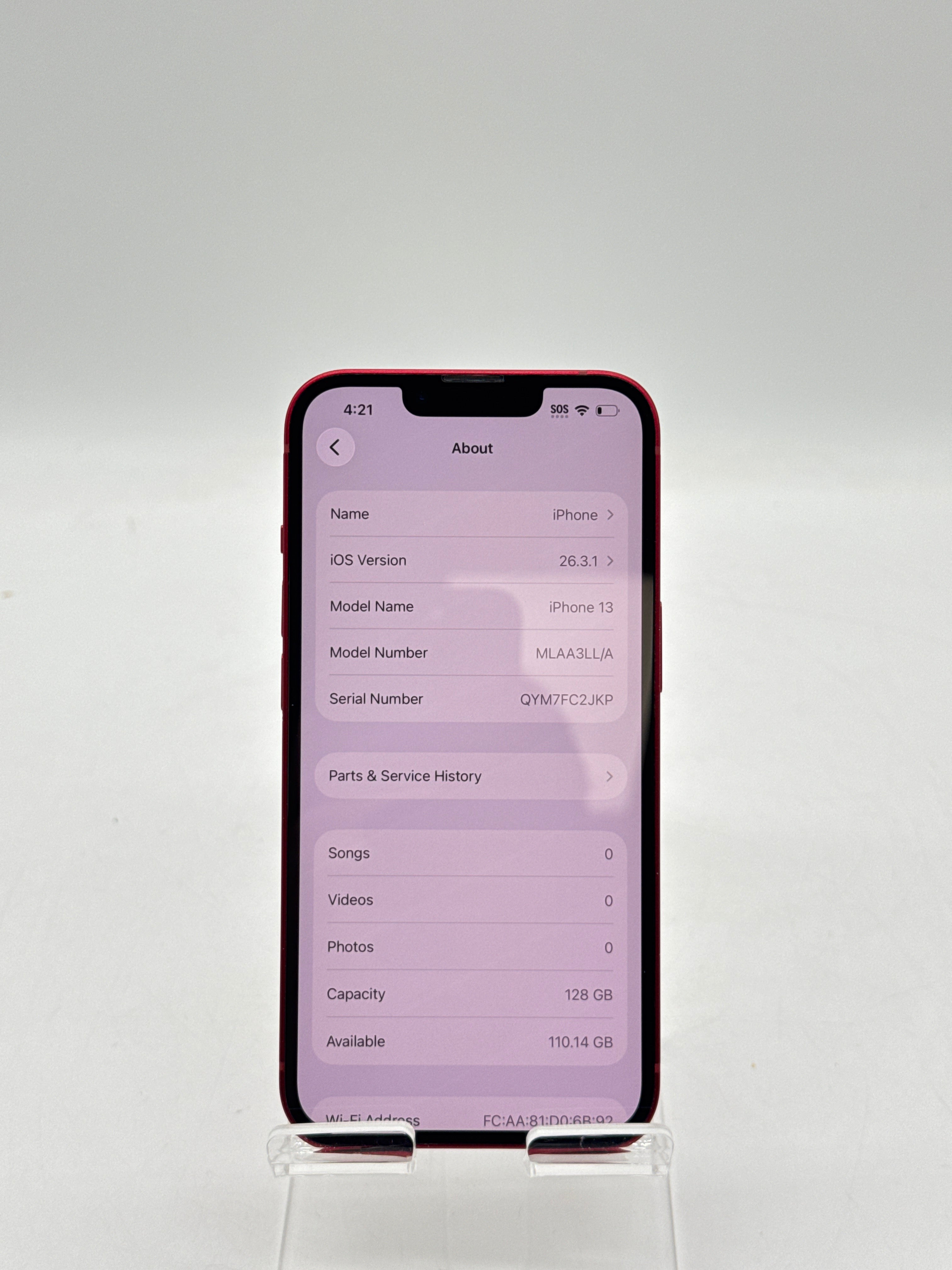 Apple iPhone 13 128GB Product Red - For Parts (broken Back)