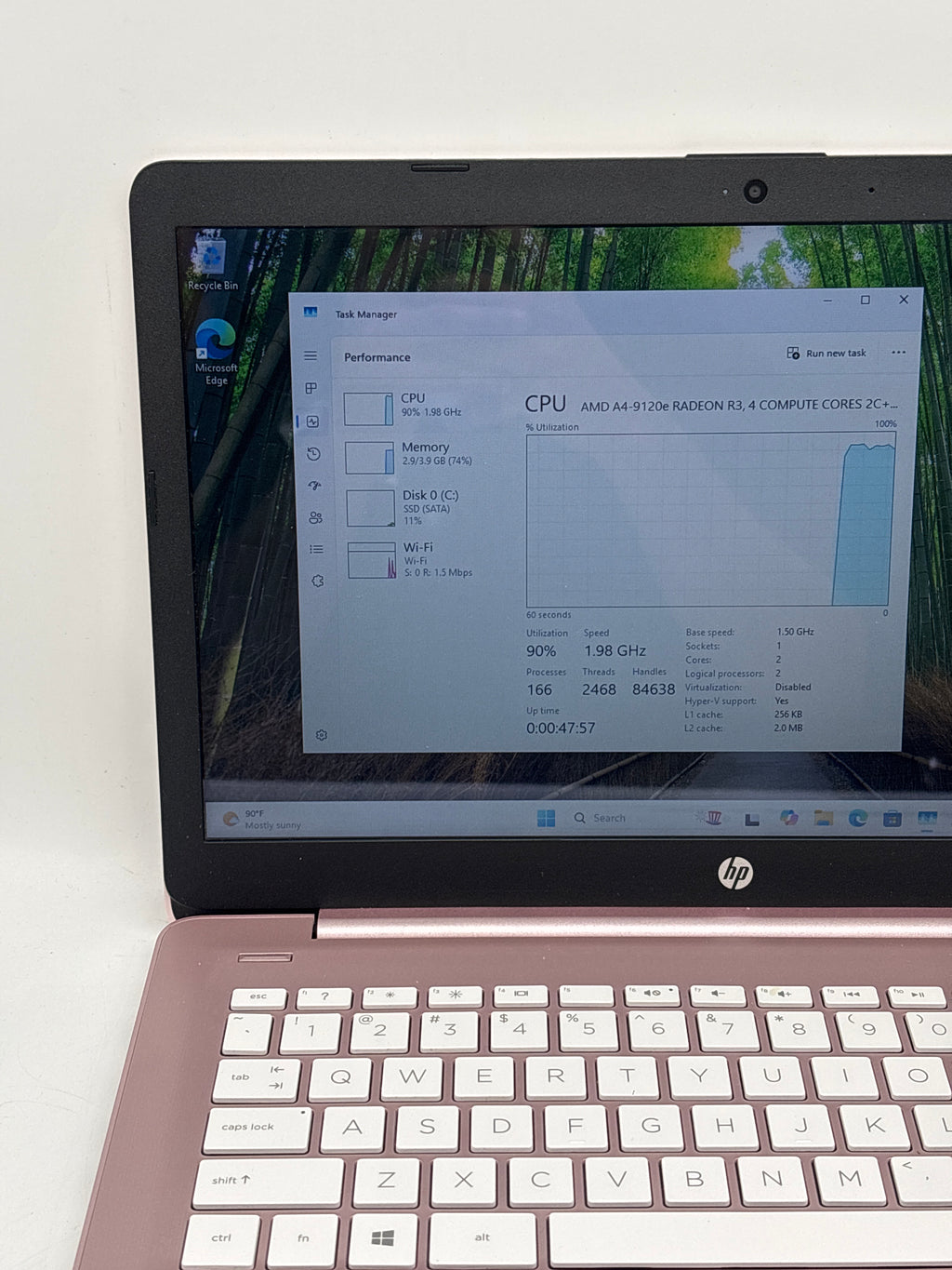 HP 14-ds0120nr AMD Radeon A4-9120e 4GB RAM 64GB SSD - Bad SSD