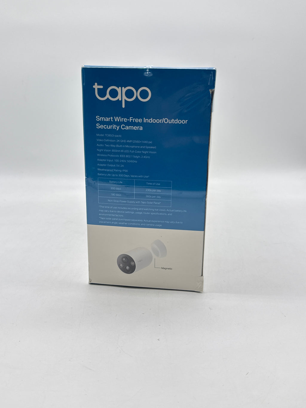 TP-Link Tapo WireFree 2K Magnetic Security Camera System 3-Pack - New