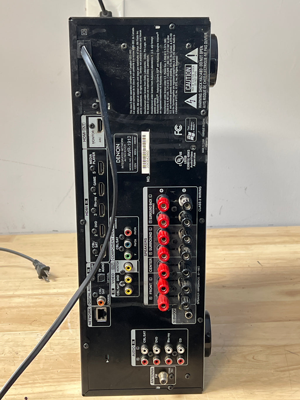Denon AVR-1913 AV Receiver 7.1 Channel HDMI Black - For Parts